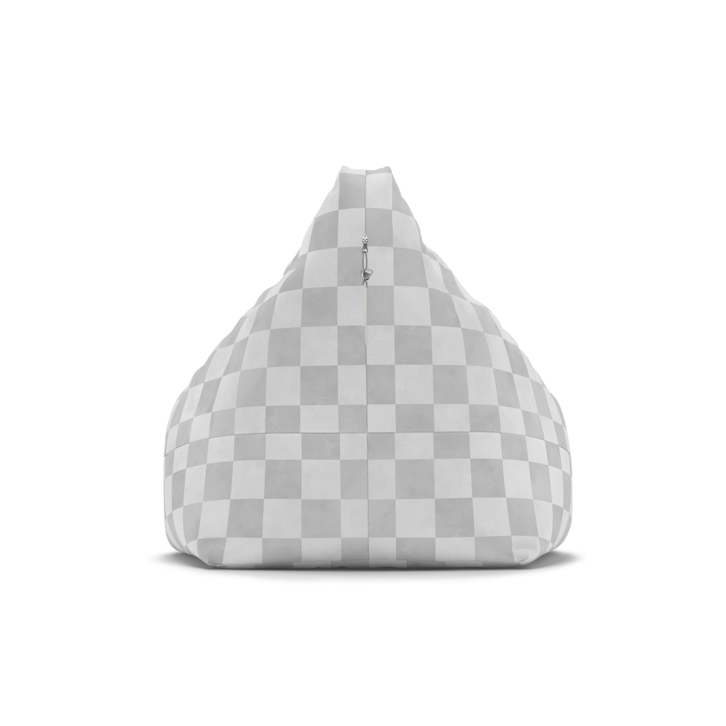 Pastel Checkers Bean Bag Chair Cover - Soft-Touch Polyester Slipcover with Secure Zip