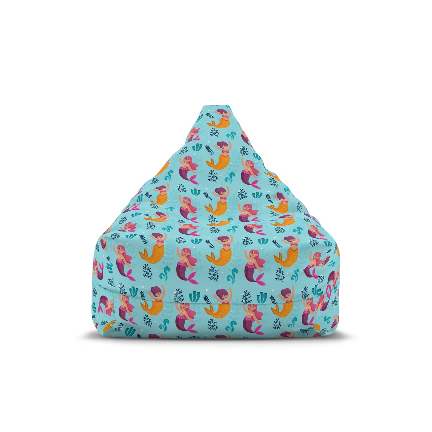 Mermaid Bean Bag Chair Cover - Enchanting Sea-Inspired Polyester Slipcover
