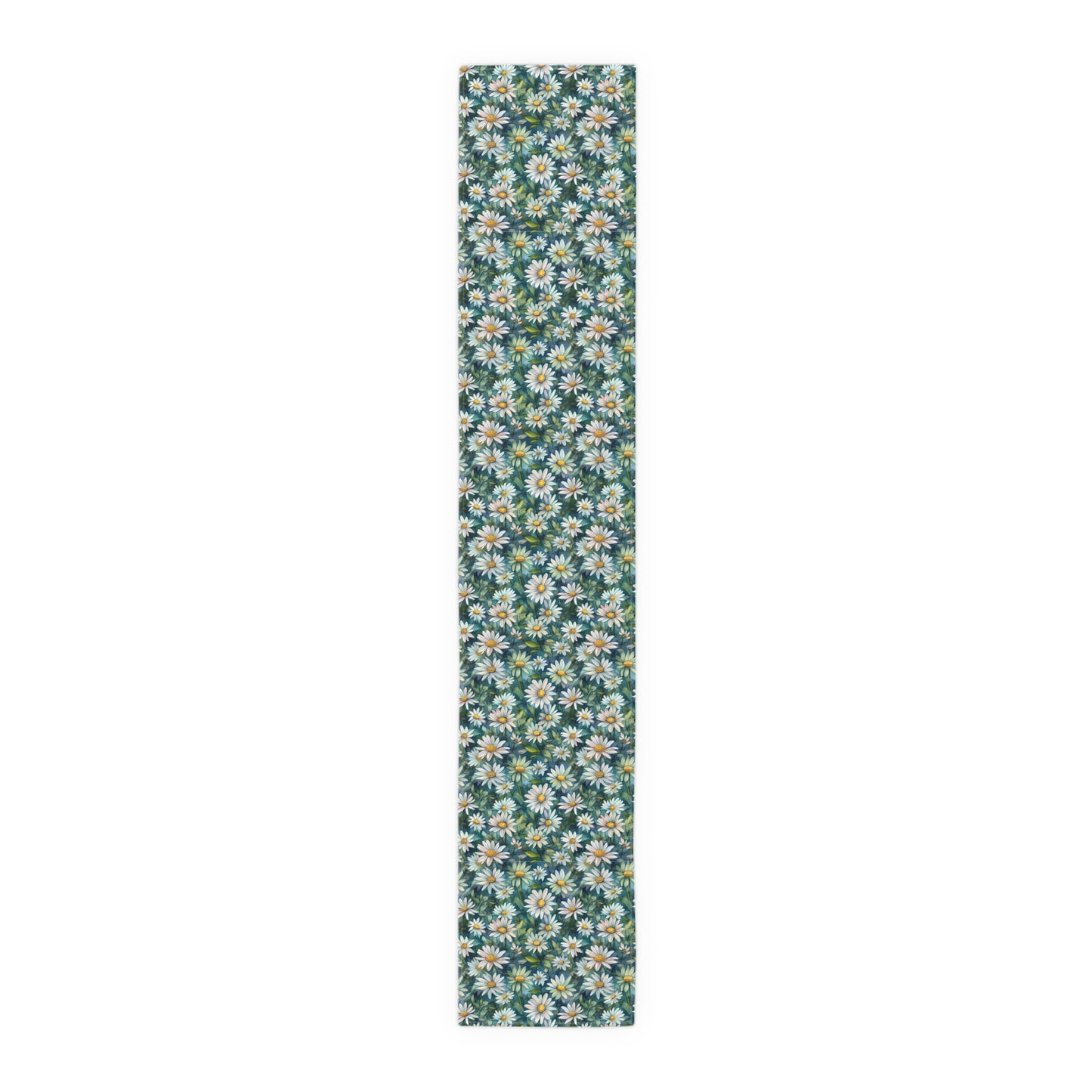 Daisy Print Table Runner - Fresh and Simple, Cotton Twill or Polyester - Perfect for Light & Airy Home Decor