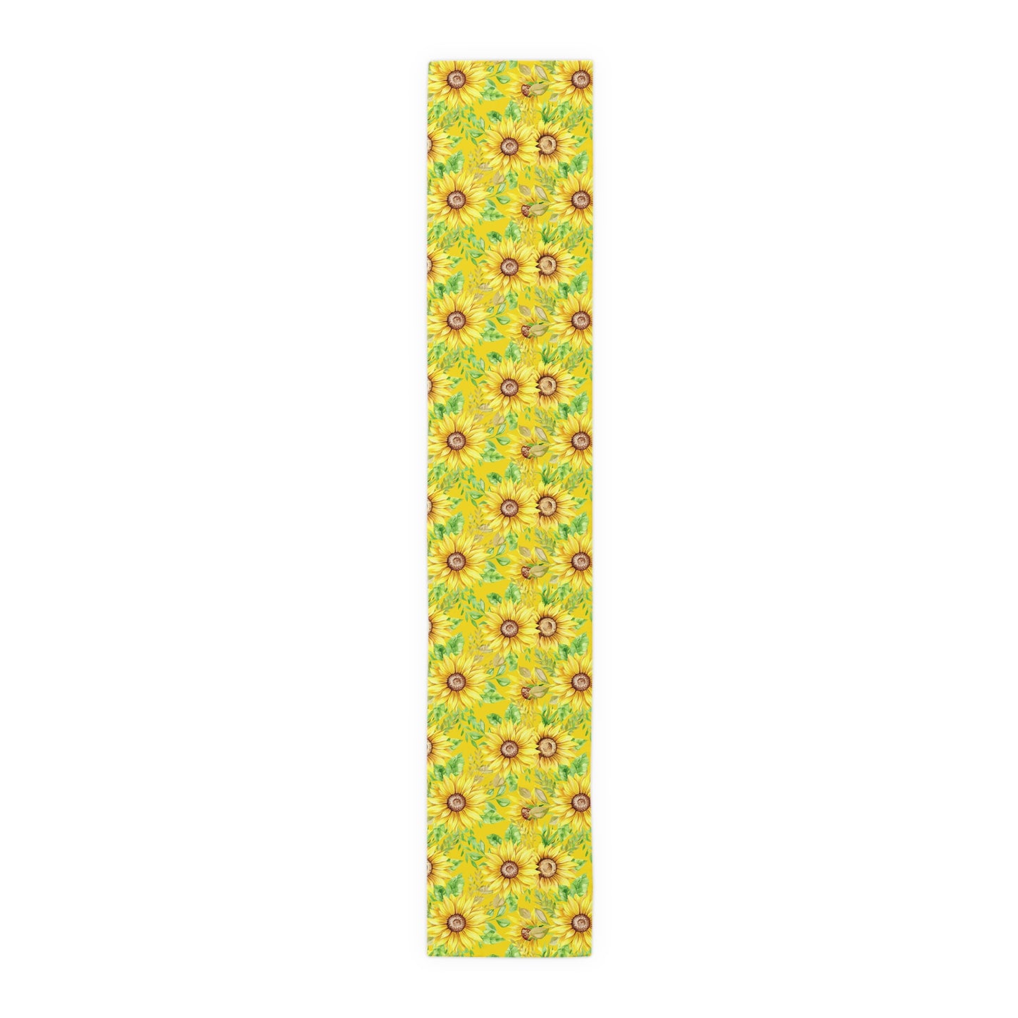 Sunflower Print Table Runner - Bright and Cheerful, Cotton Twill or Polyester - Perfect for Sunny Home Decor