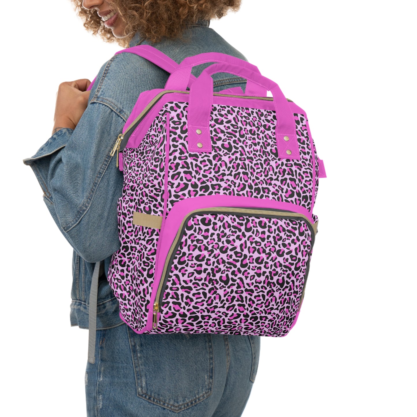 Leopard Print Diaper Backpack - Bold & Stylish Baby Bag with Trendy Leopard Patterns, Perfect for Adventurous Parents