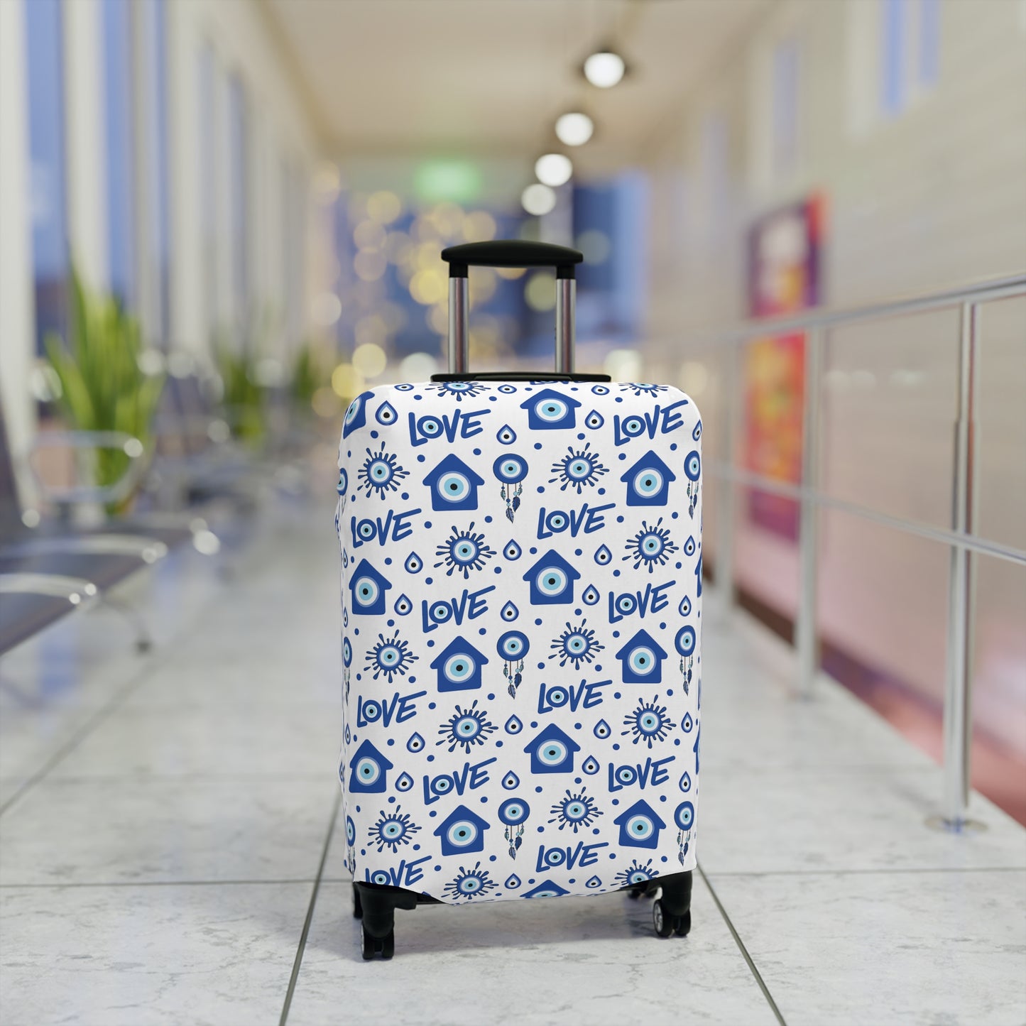 Evil Eye Luggage Cover - Stylish Evil Eye Suitcase Protector