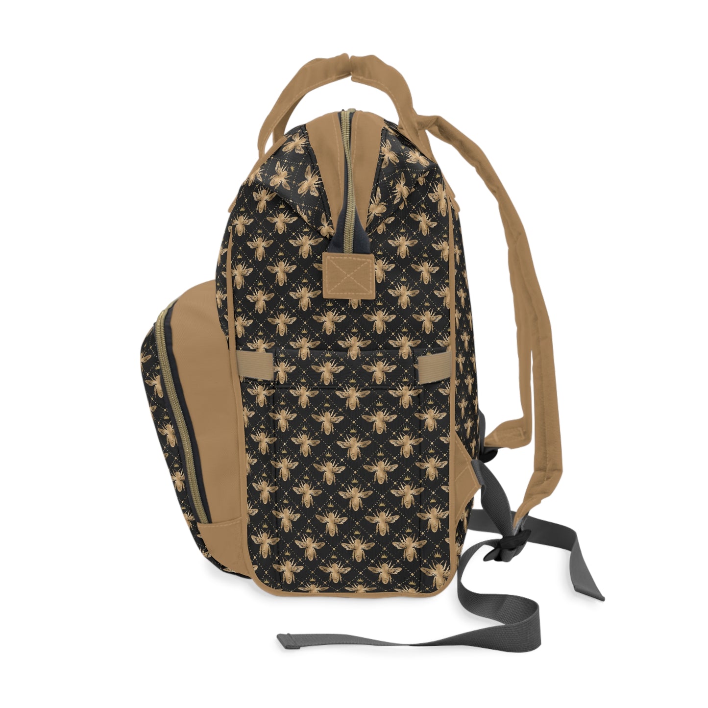 Honey Bee Diaper Backpack - Eco-Friendly & Stylish Baby Bag with Buzzing Bee Motifs, Perfect for Nature-Loving Parents