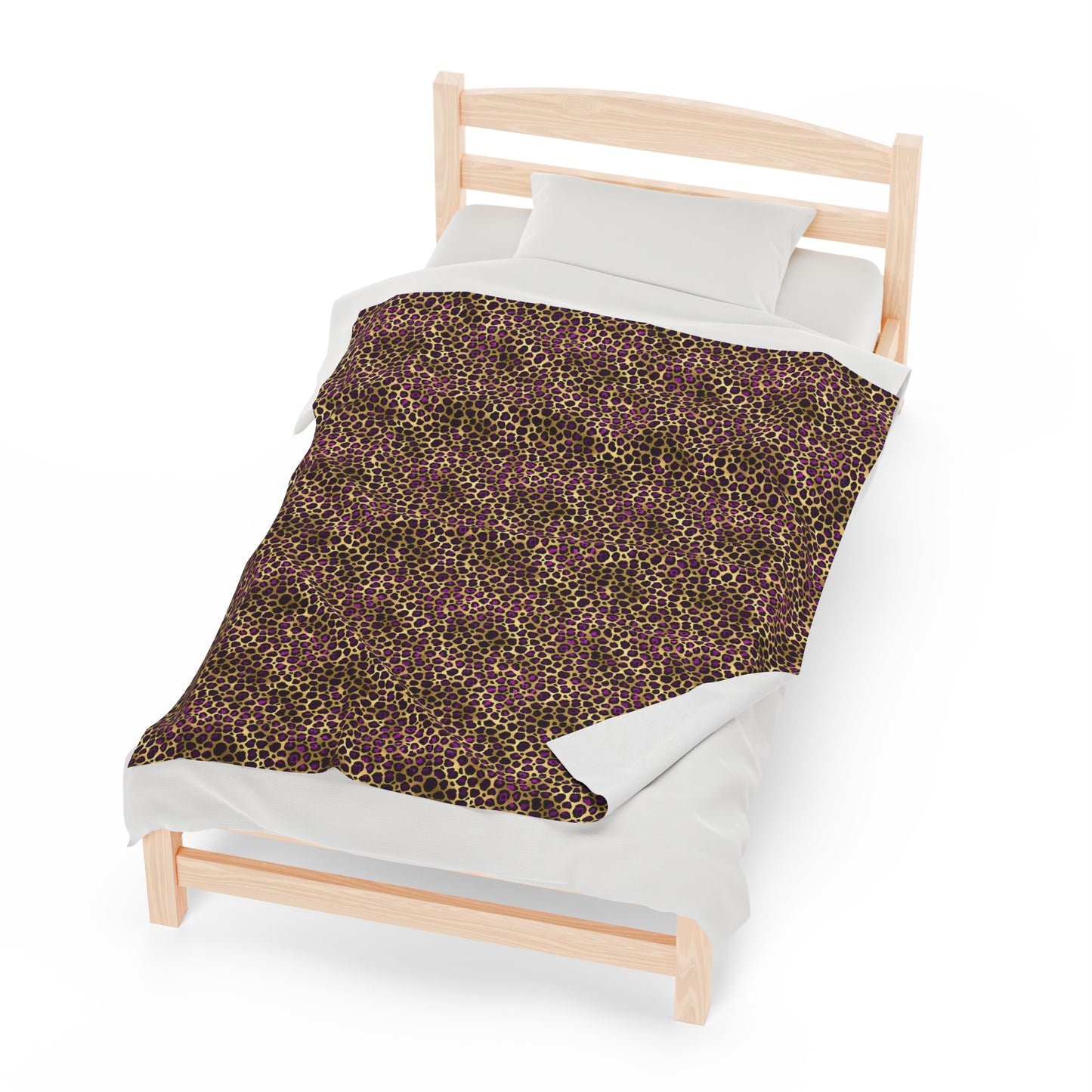 Leopard Velveteen Plush Blanket | Soft, Exotic, Luxurious and Comforting | Available in Multiple Sizes