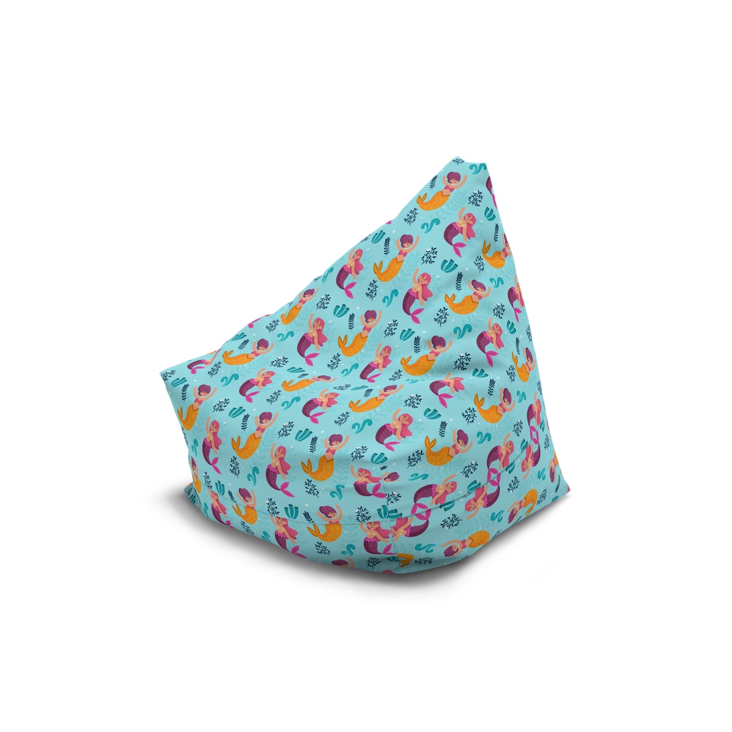 Mermaid Bean Bag Chair Cover - Enchanting Sea-Inspired Polyester Slipcover