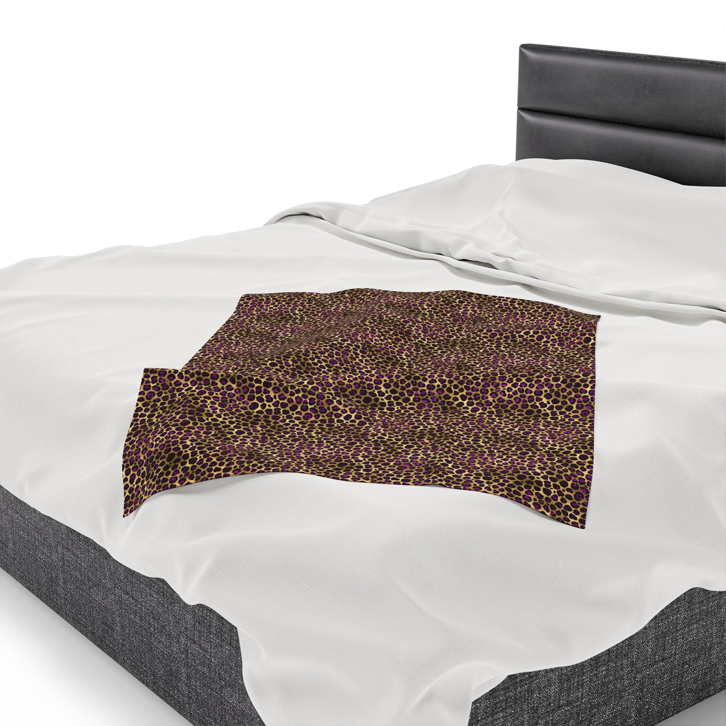 Leopard Velveteen Plush Blanket | Soft, Exotic, Luxurious and Comforting | Available in Multiple Sizes