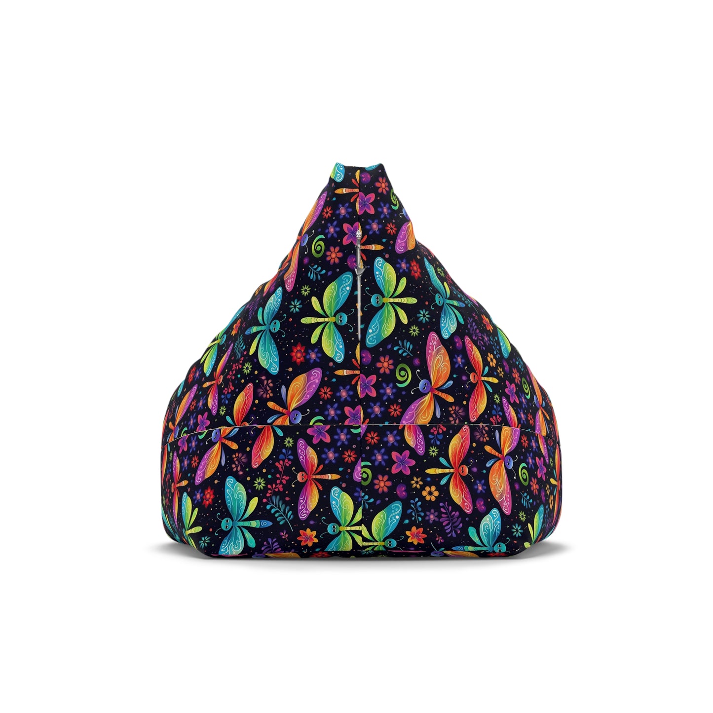 Dragonfly Bean Bag Chair Cover - Whimsical Design Durable Polyester Slipcover