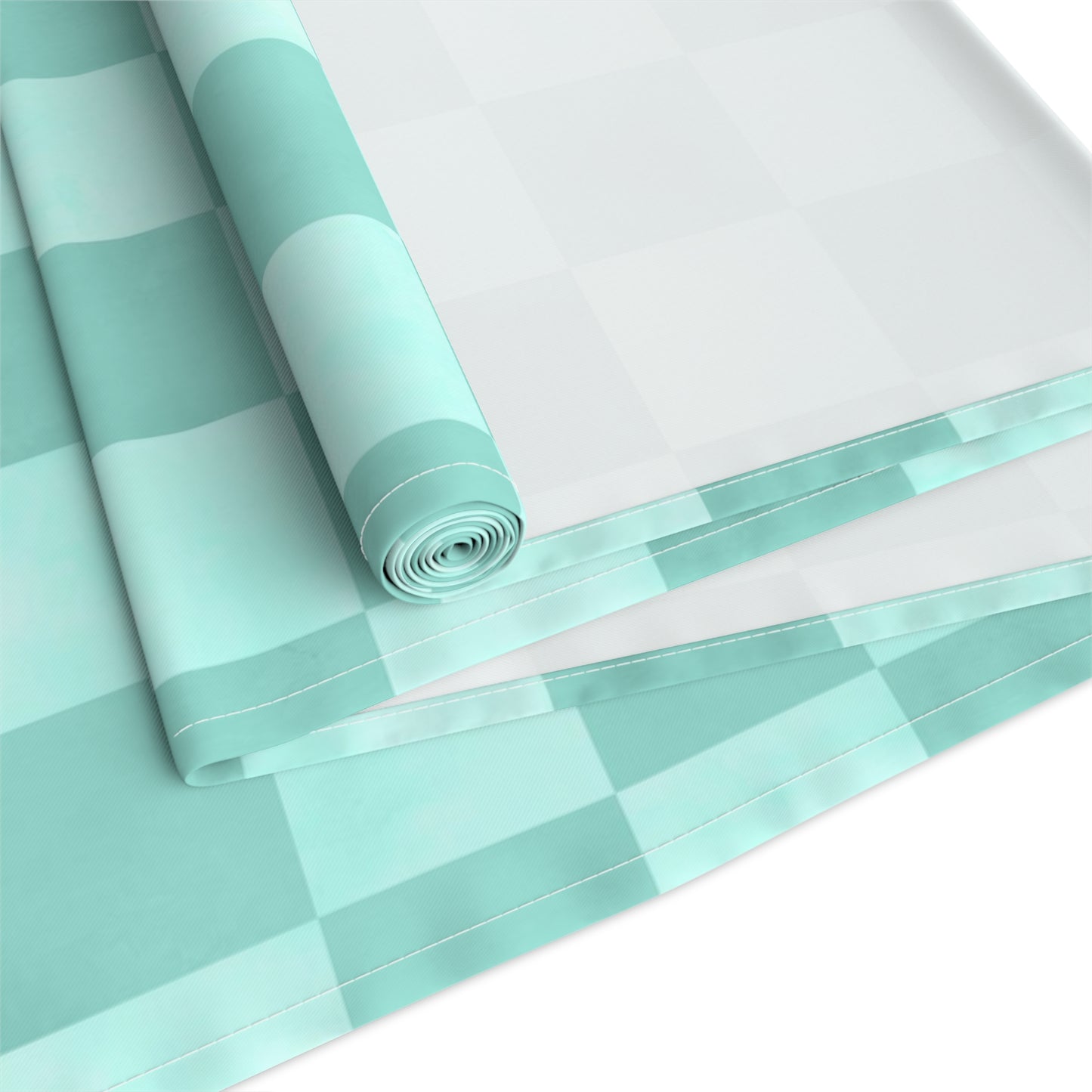 Pastel Checkered Table Runner - Soothing Playfulness, Cotton Twill or Polyester - Perfect for Refreshing & Modern Home Decor