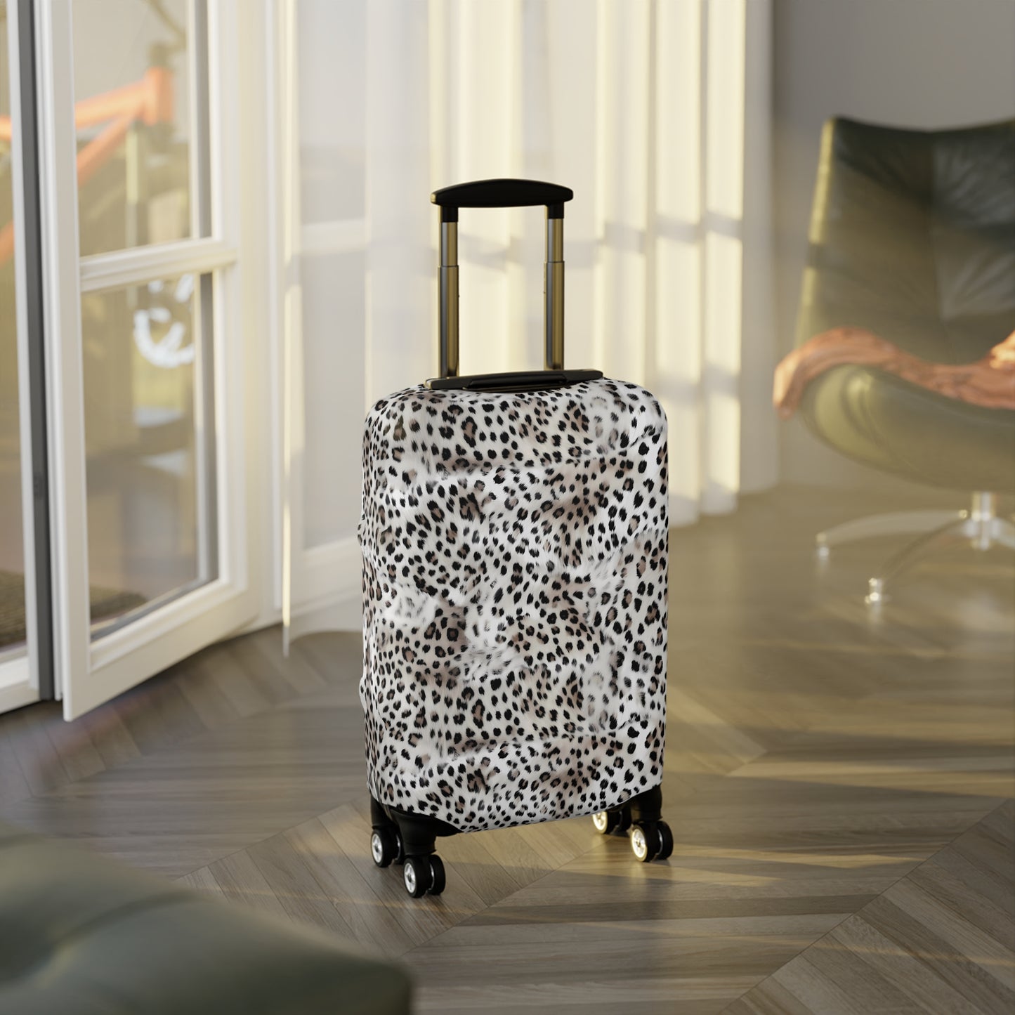 Leopard Print Luggage Cover - Animal Print Suitcase Protector