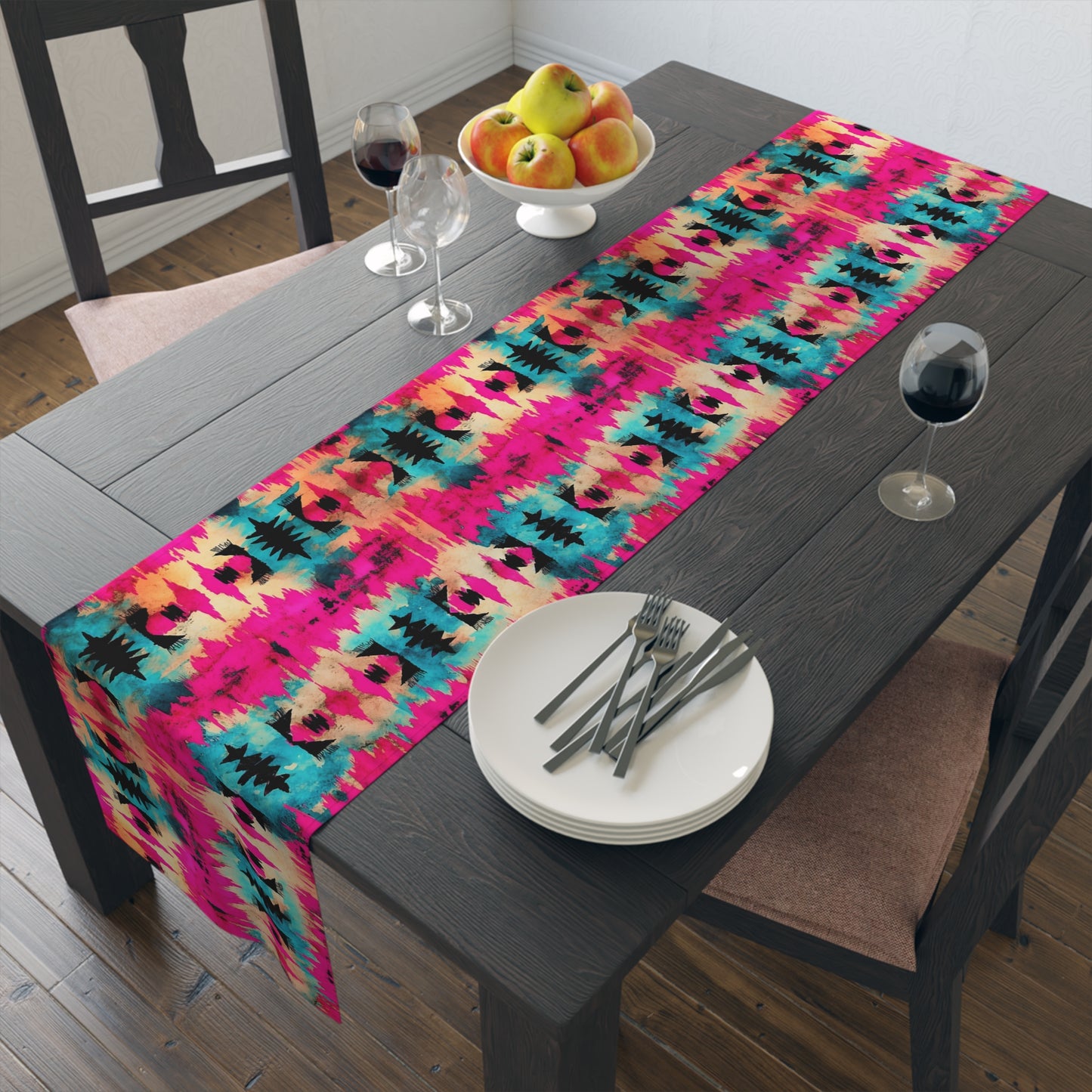 Aztec-Inspired Table Runner - Bold Patterns, Cotton Twill or Polyester - Ideal for Home Decor & Unique Gifts