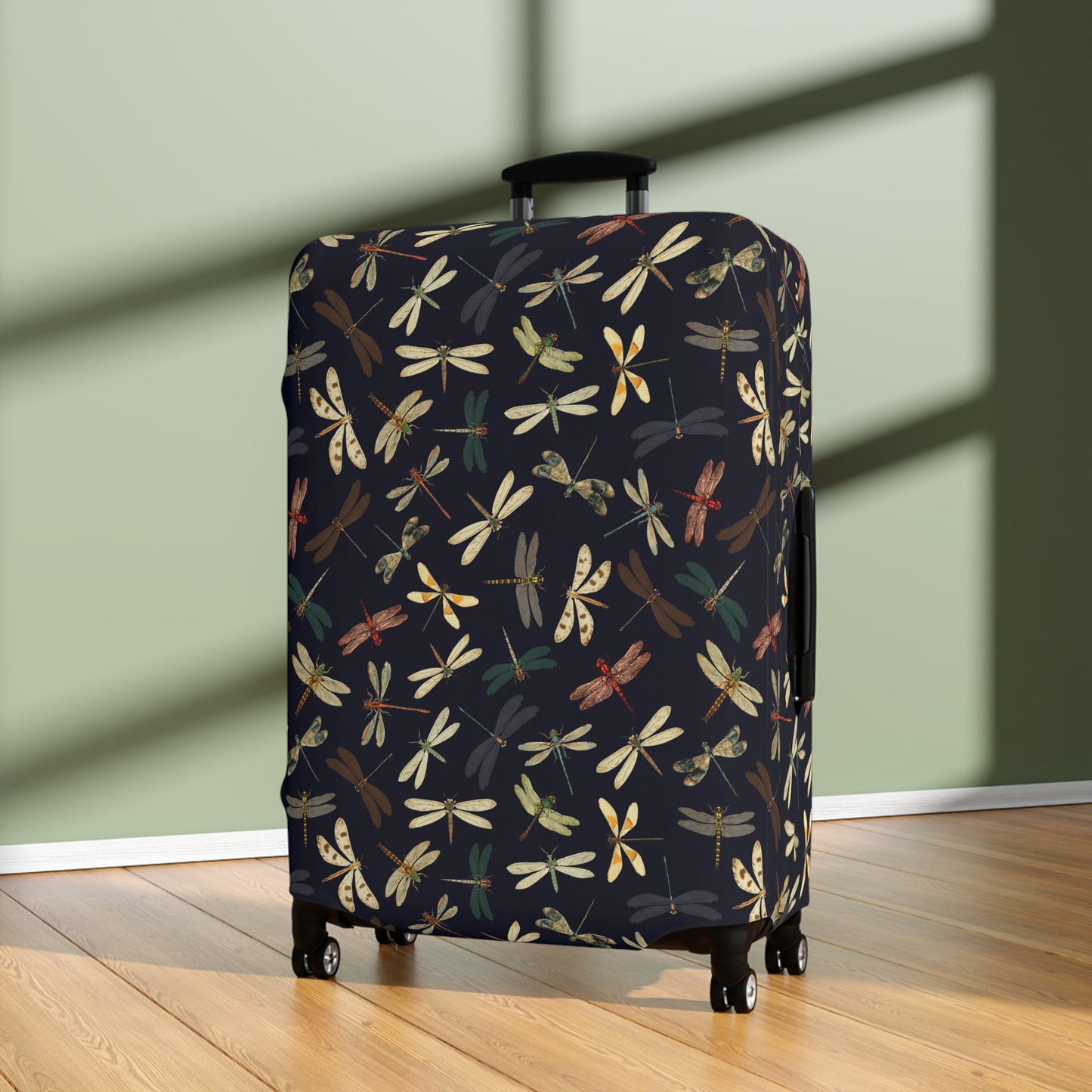 Dragonfly Luggage Cover - Insect Print Suitcase Protector