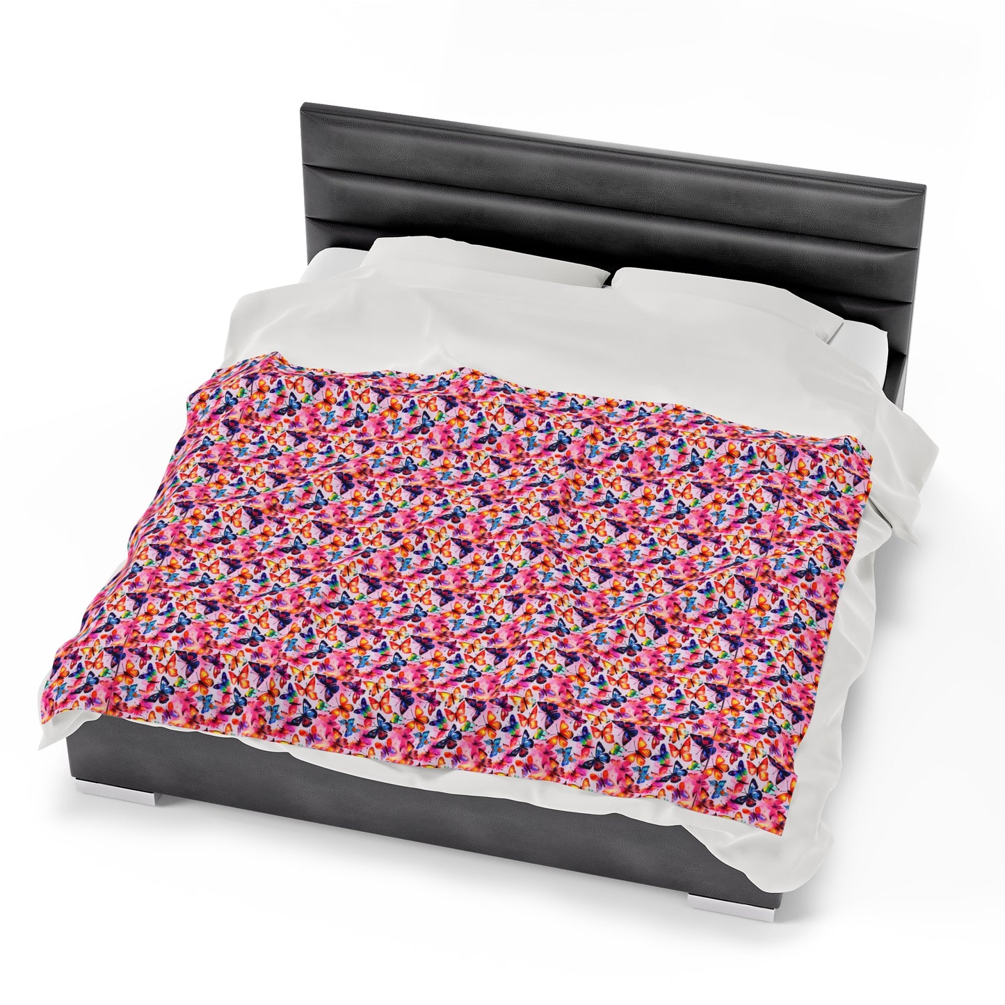 Butterfly Velveteen Plush Blanket | Soft, Luxurious, Enchanting, and Comforting | Available in Multiple Sizes