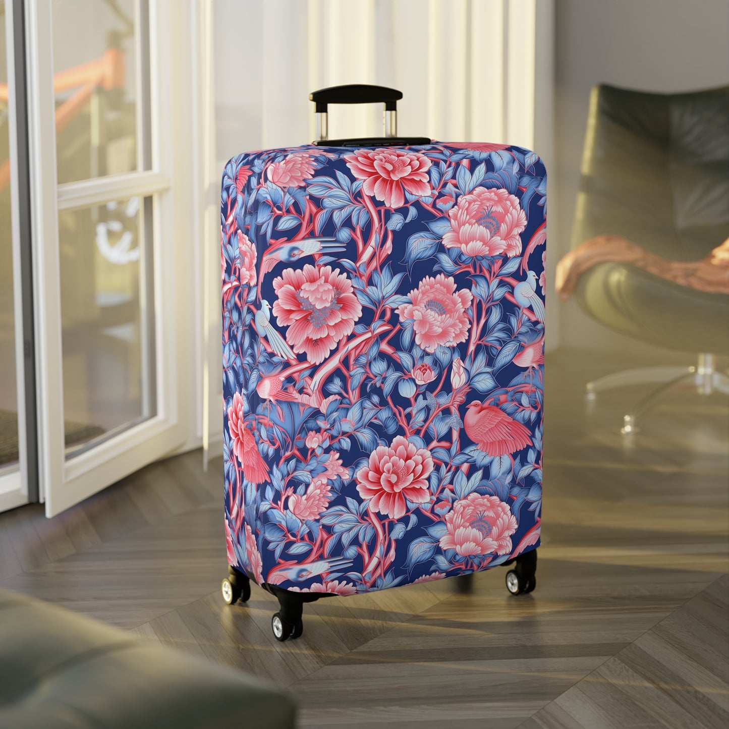 Chinoiserie Luggage Cover - Elegant Suitcase Protector
