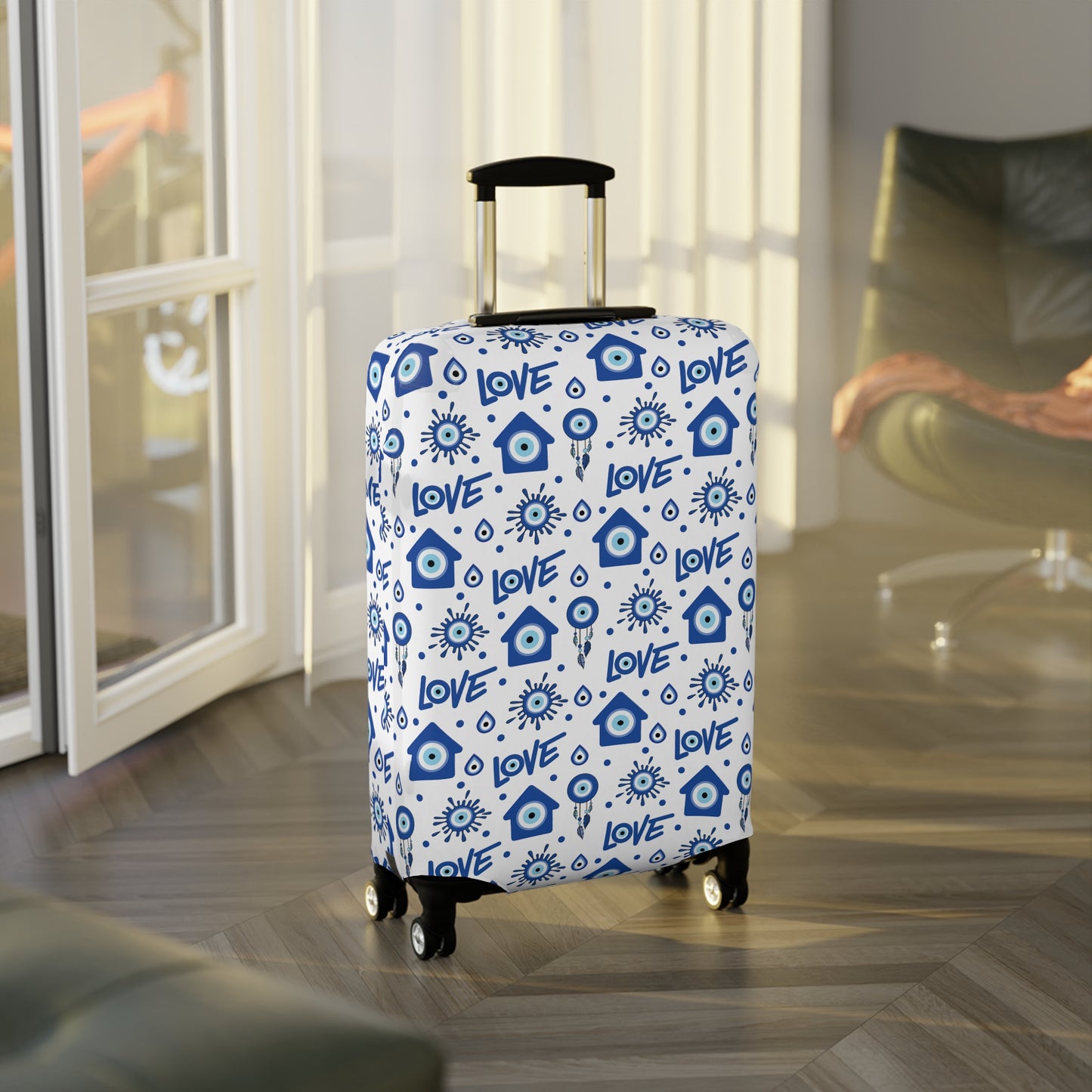 Evil Eye Luggage Cover - Stylish Evil Eye Suitcase Protector