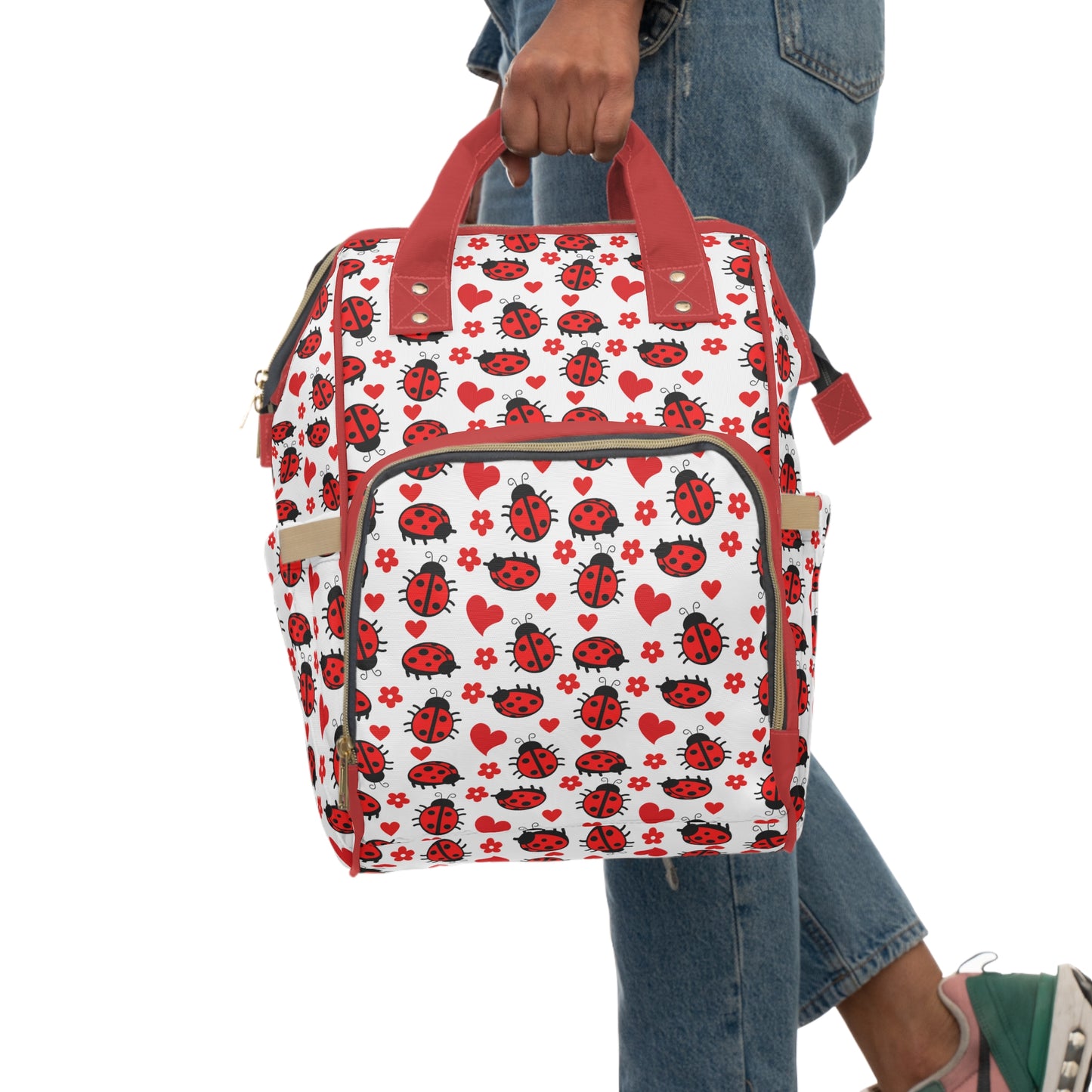 Ladybug Diaper Backpack - Adorable & Practical Baby Bag with Ladybug Patterns