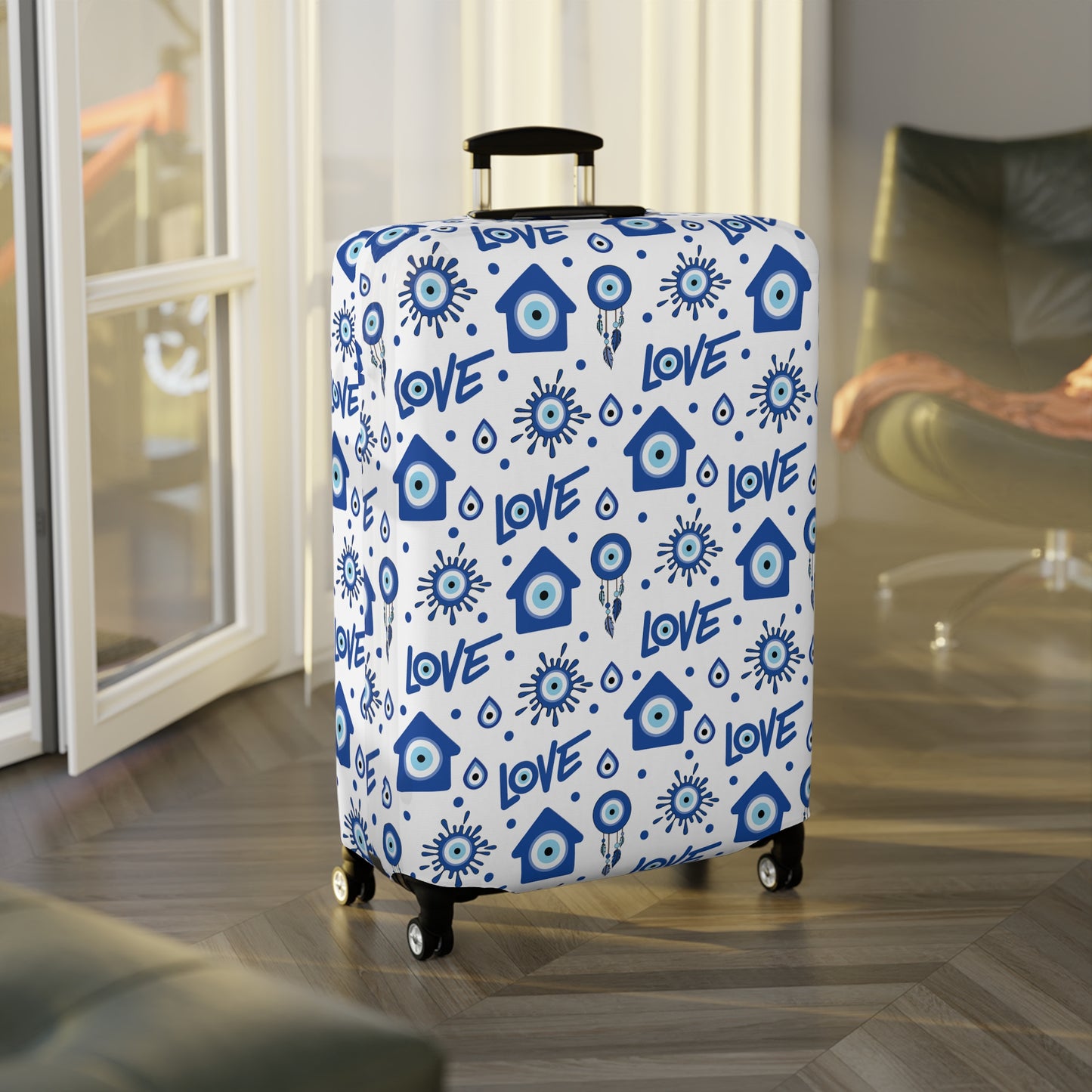 Evil Eye Luggage Cover - Stylish Evil Eye Suitcase Protector