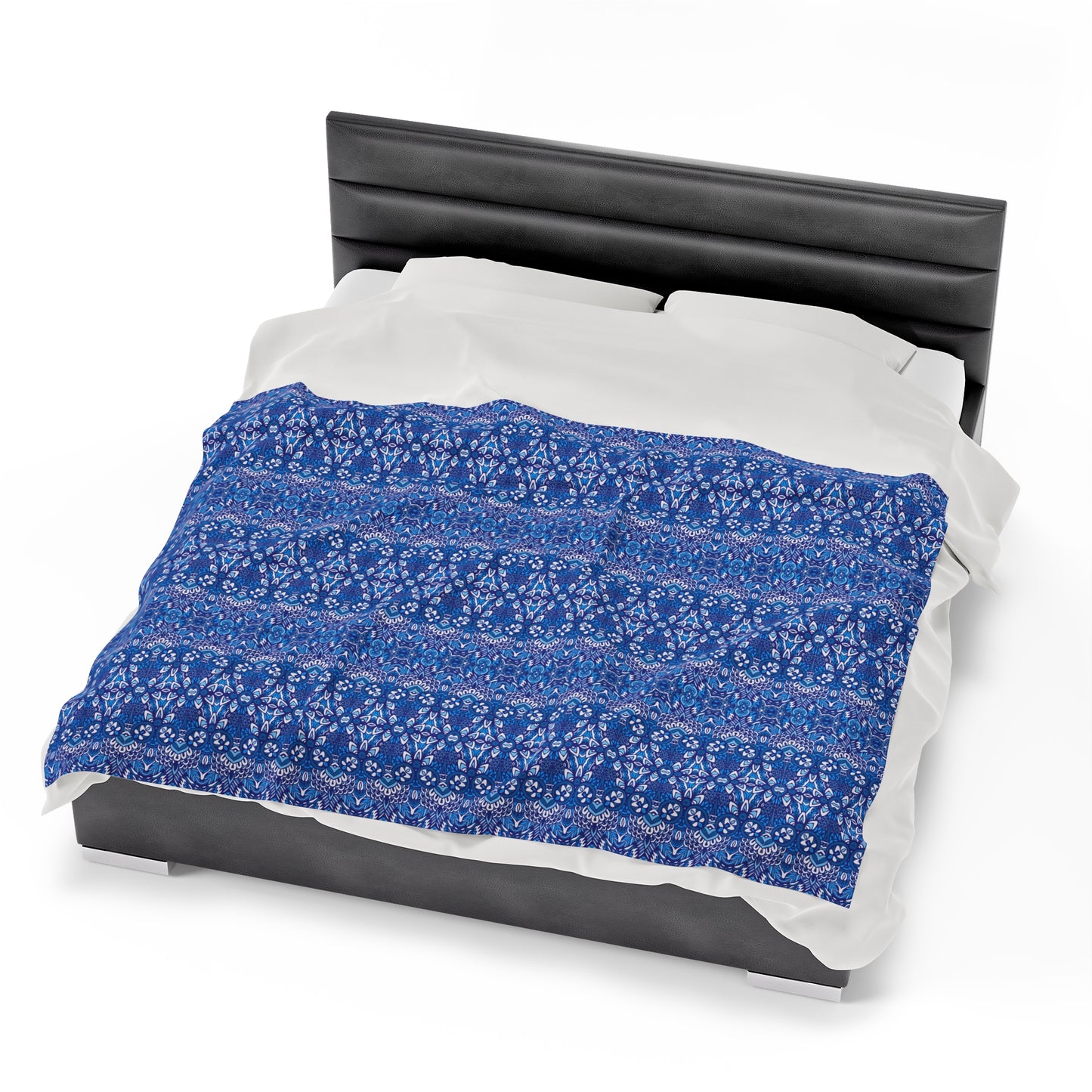 Mandala Velveteen Plush Blanket | Soft, Spiritual, Luxurious and Comforting | Available in Multiple Sizes