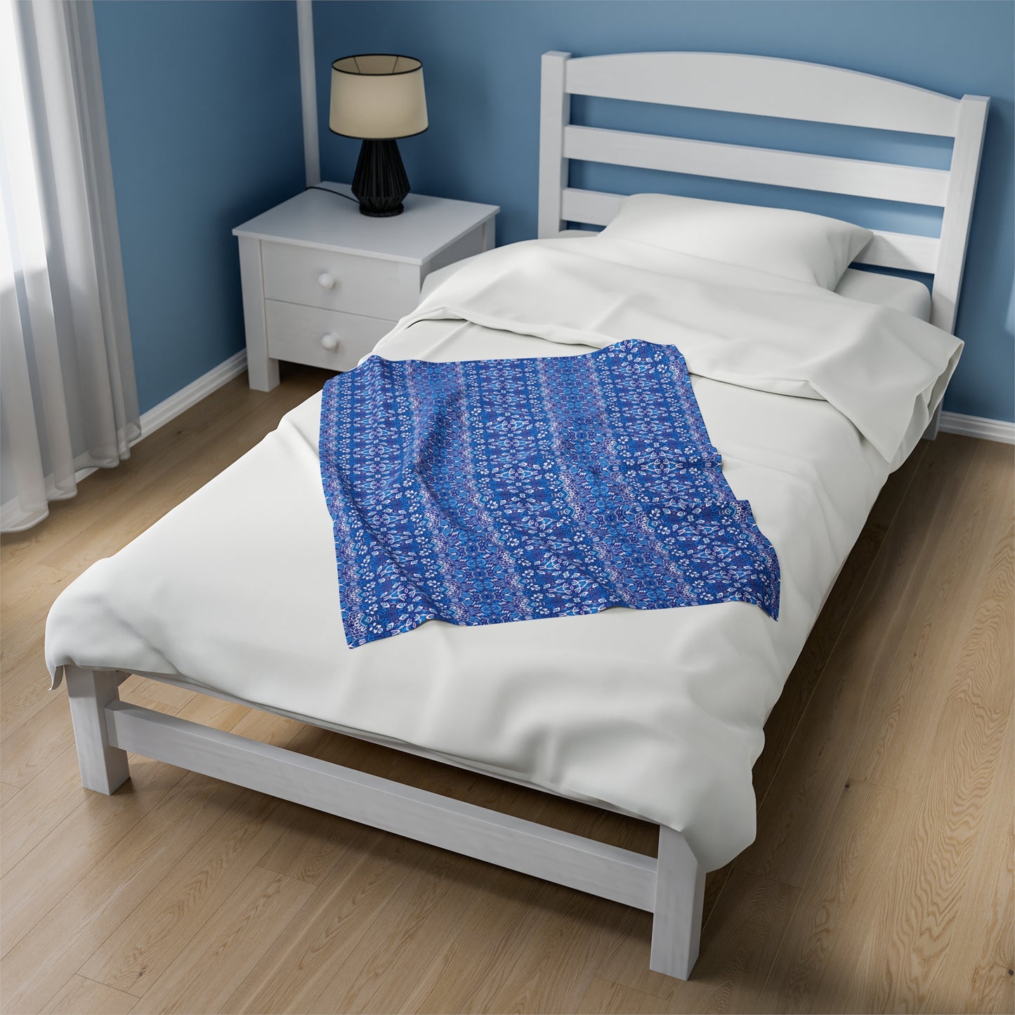 Mandala Velveteen Plush Blanket | Soft, Spiritual, Luxurious and Comforting | Available in Multiple Sizes