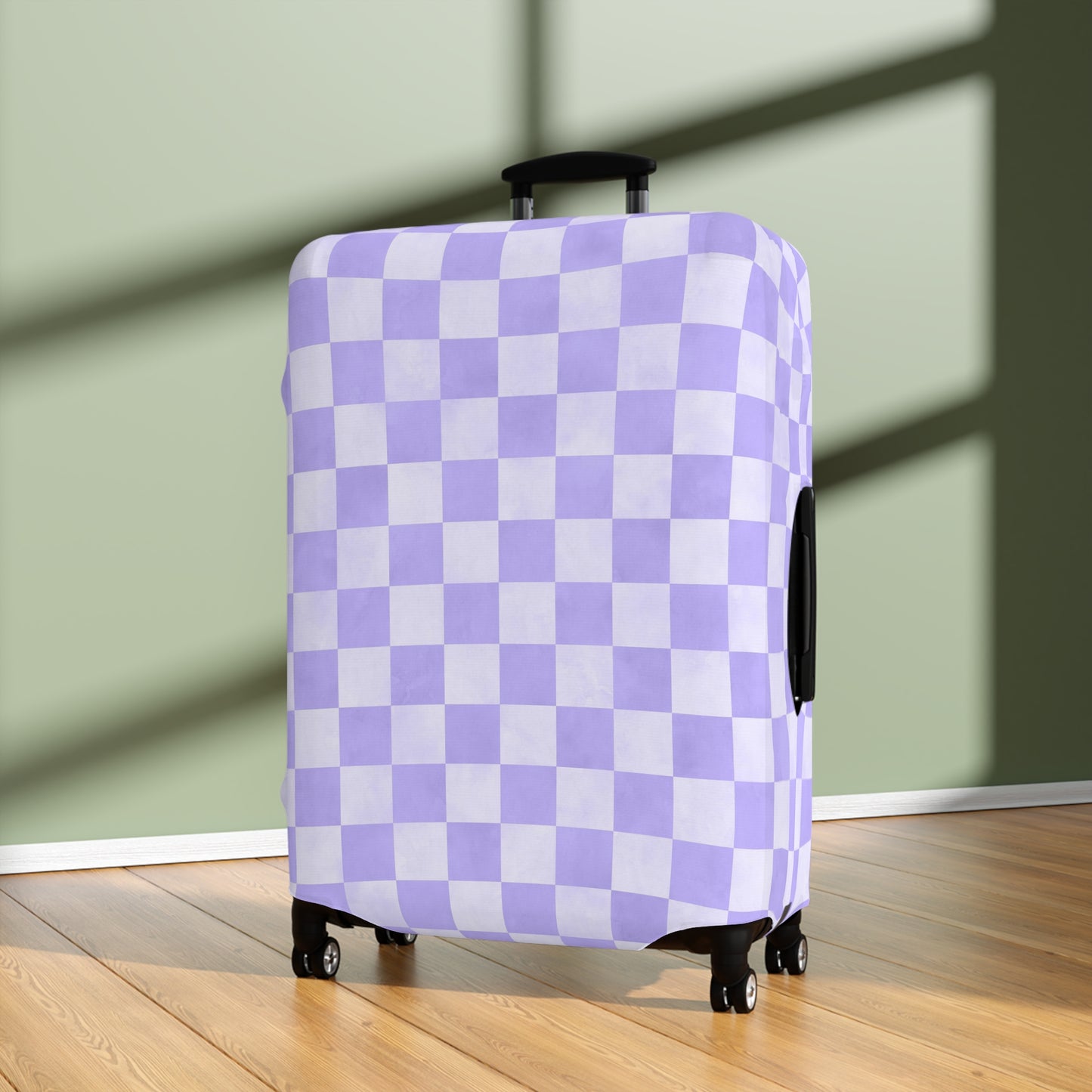 Pastel Checkers Luggage Cover - Checkers Suitcase Cover