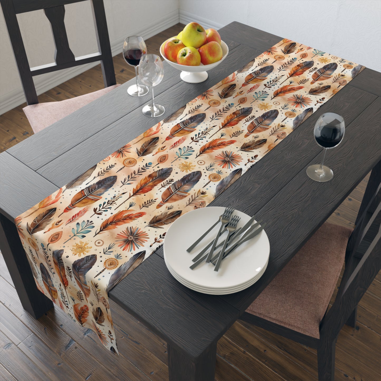 Aztec-Inspired Table Runner - Bold Patterns, Cotton Twill or Polyester - Ideal for Home Decor & Unique Gifts