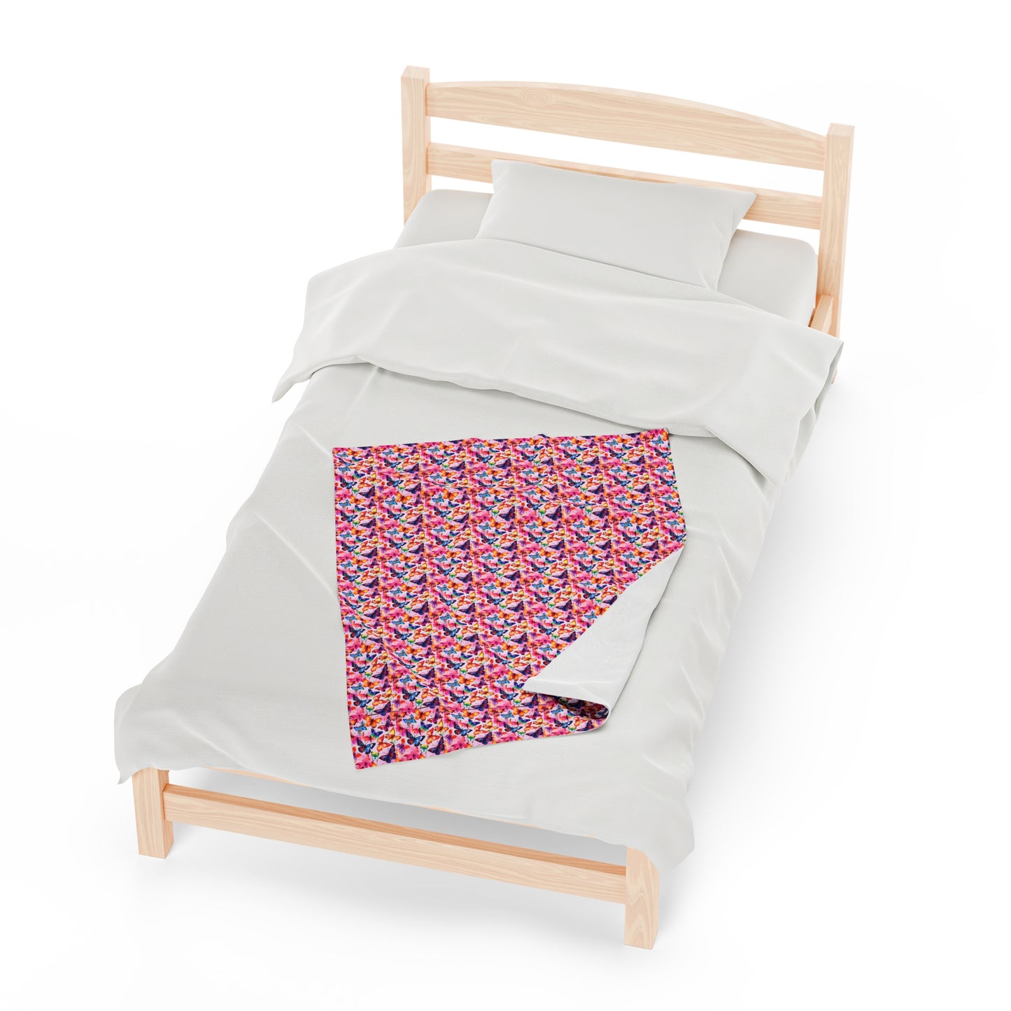 Butterfly Velveteen Plush Blanket | Soft, Luxurious, Enchanting, and Comforting | Available in Multiple Sizes