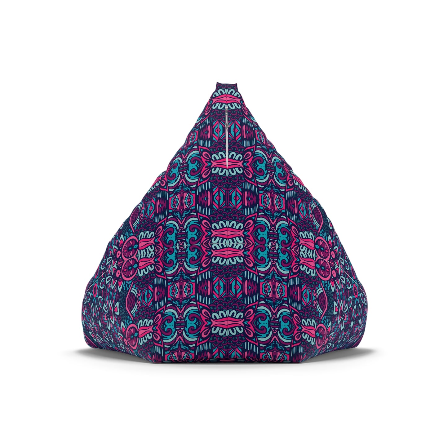 Mandala Bean Bag Chair Cover - Premium Polyester, Secure Zipper, 2 Sizes, Bohemian Design