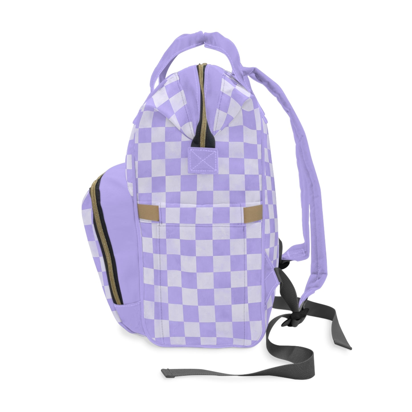 Pastel Checkers Diaper Backpack - Chic & Practical Baby Bag with Checkerboard Patterns, Perfect for Minimalist Parents