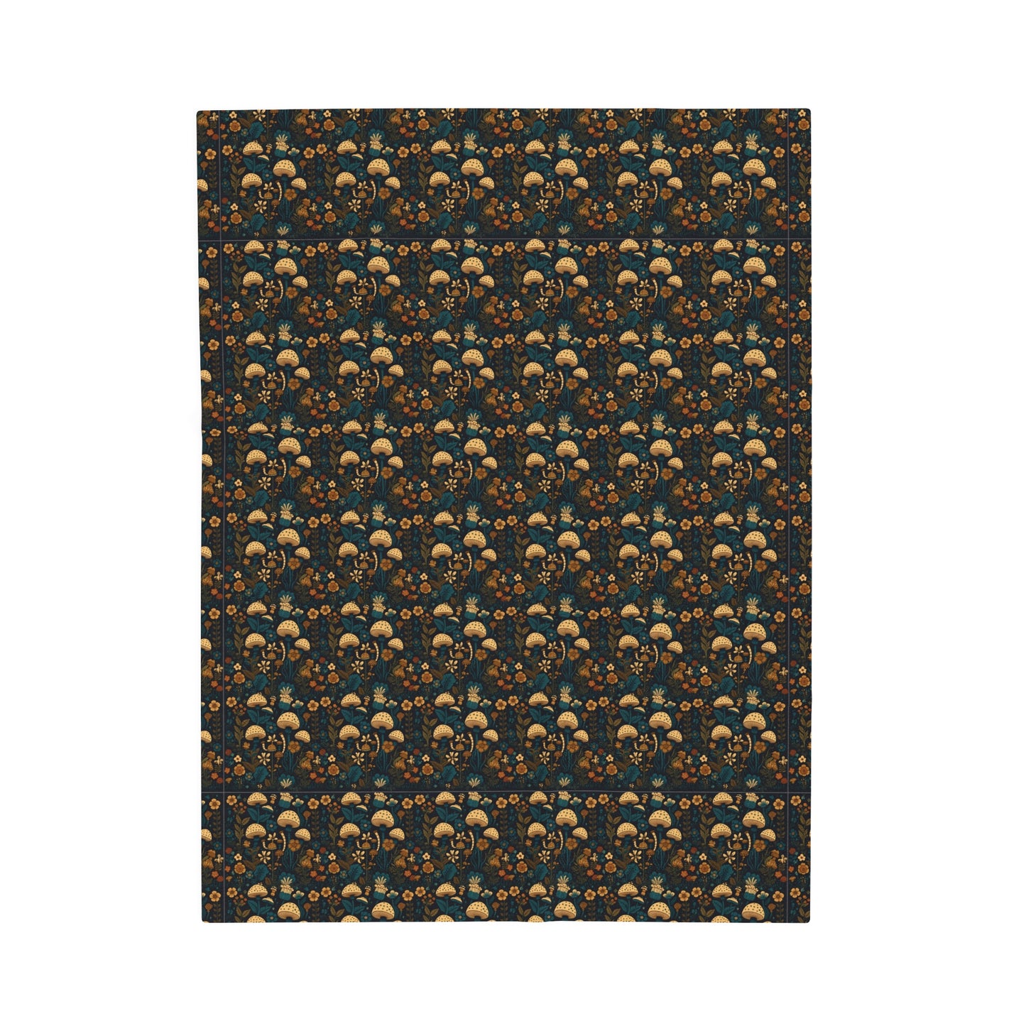 Mushroom Velveteen Plush Blanket | Soft, Whimsical, Luxurious and Comforting | Available in Multiple Sizes