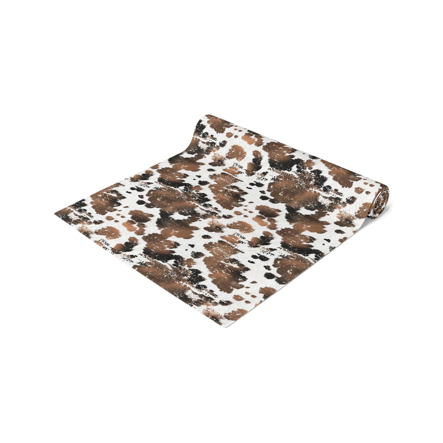 Cowhide Print Table Runner - Rustic Elegance, Cotton Twill or Polyester - Perfect for Western & Luxurious Home Decor