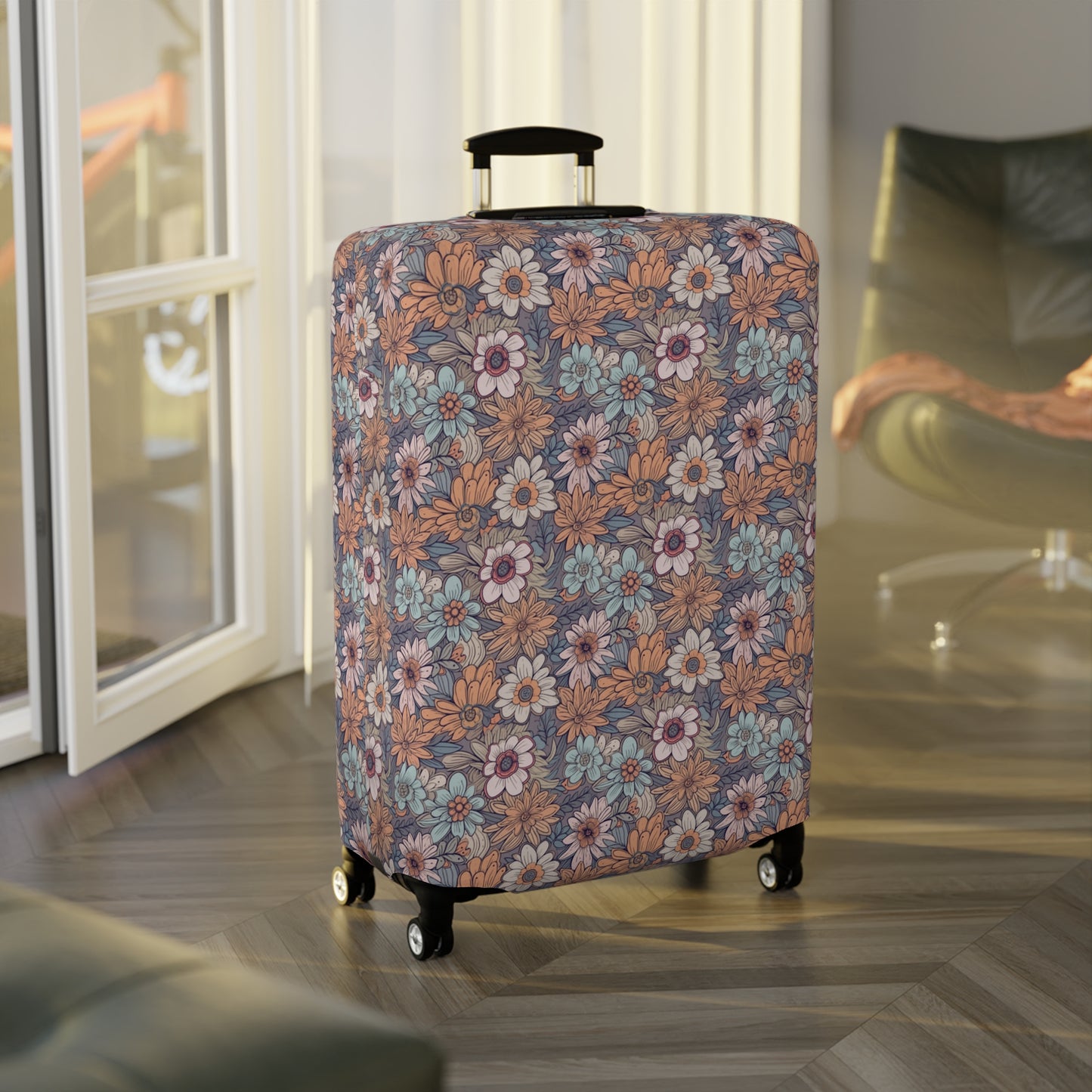 Boho Floral Luggage Cover - Trendy Travel Floral Suitcases Cover