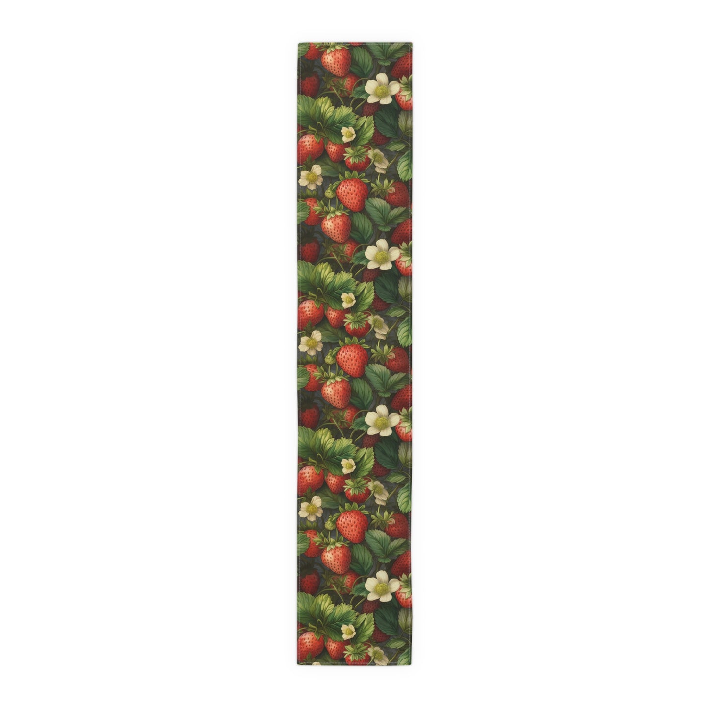 Strawberry Print Table Runner - Sweet Charm, Cotton Twill or Polyester - Perfect for Summer & Whimsical Home Decor