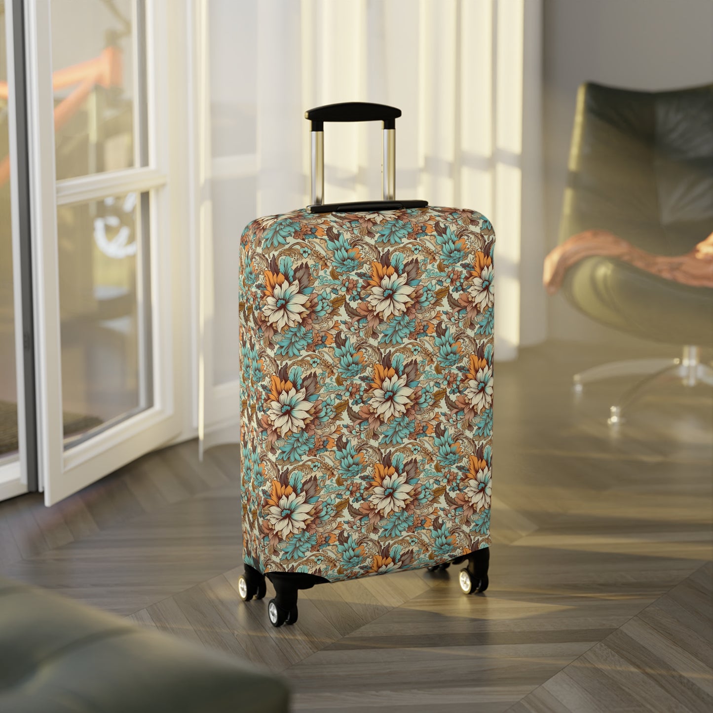 Boho Floral Luggage Cover - Trendy Travel Floral Suitcases Cover