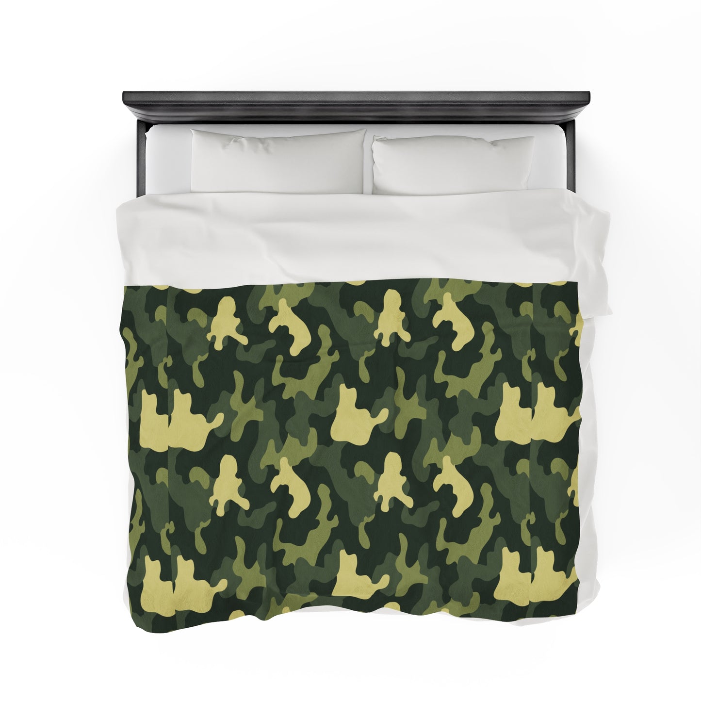 Camouflage Velveteen Plush Blanket | Soft, Rugged, Luxurious and Comforting | Available in Multiple Sizes