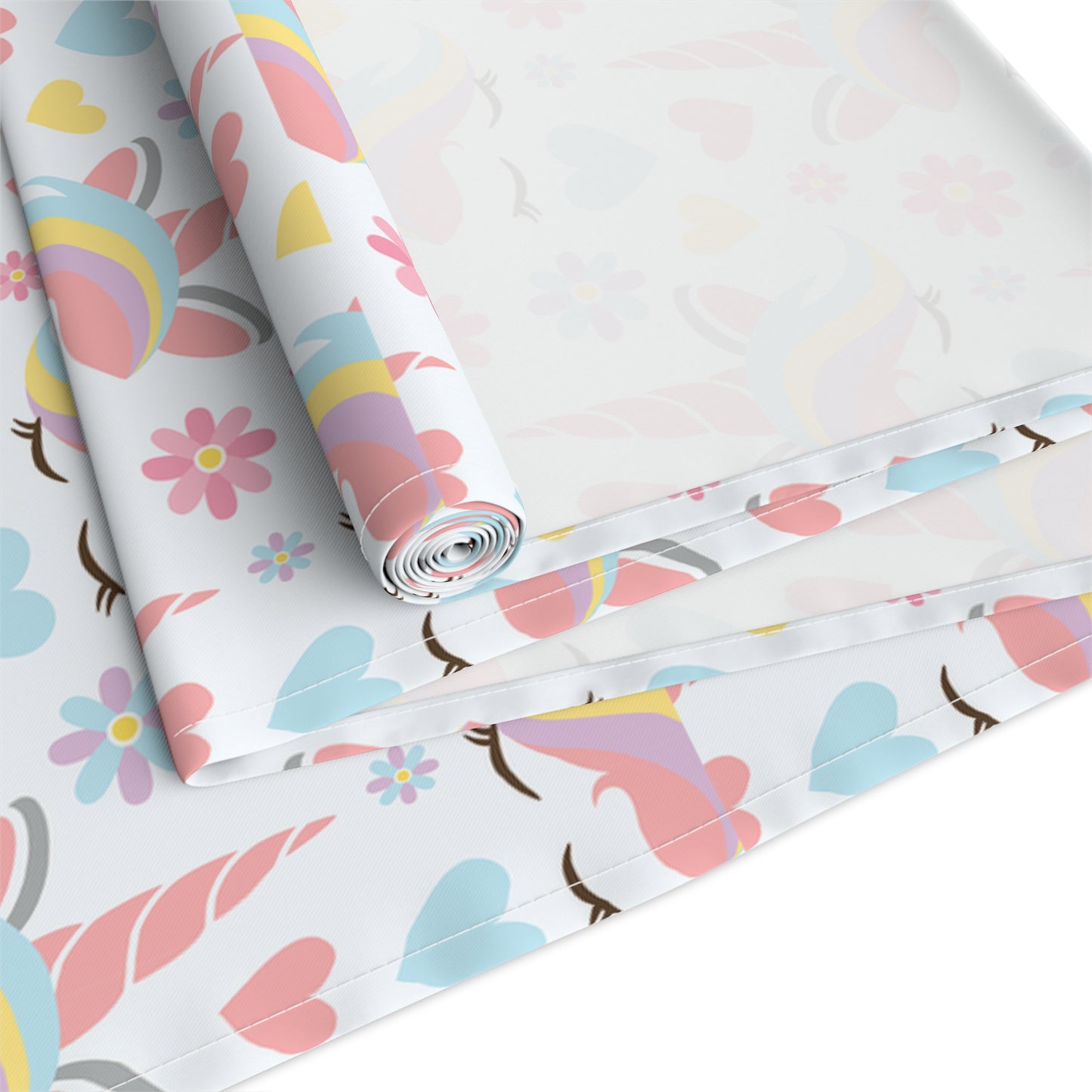Unicorn Print Table Runner - Magical Elegance, Cotton Twill or Polyester - Perfect for Whimsical & Fantasy Home Decor