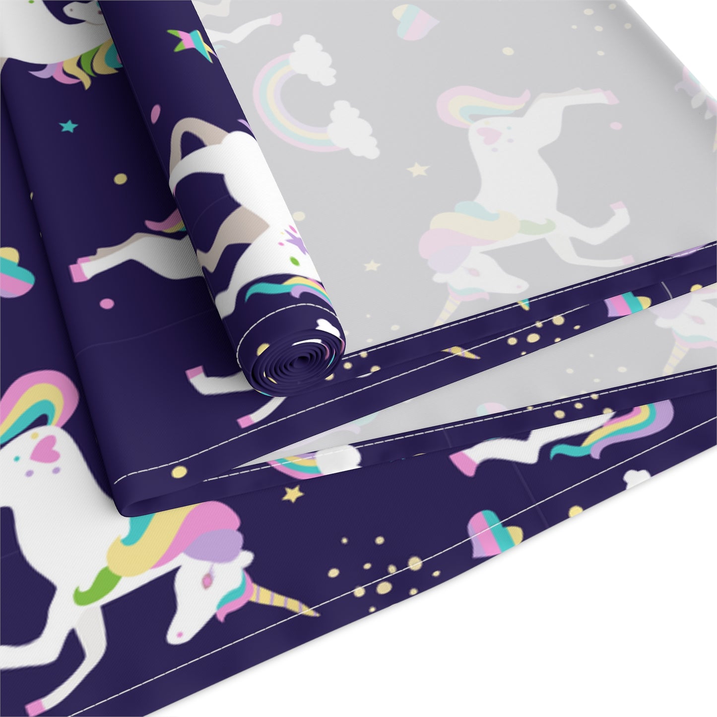 Unicorn Print Table Runner - Magical Elegance, Cotton Twill or Polyester - Perfect for Whimsical & Fantasy Home Decor
