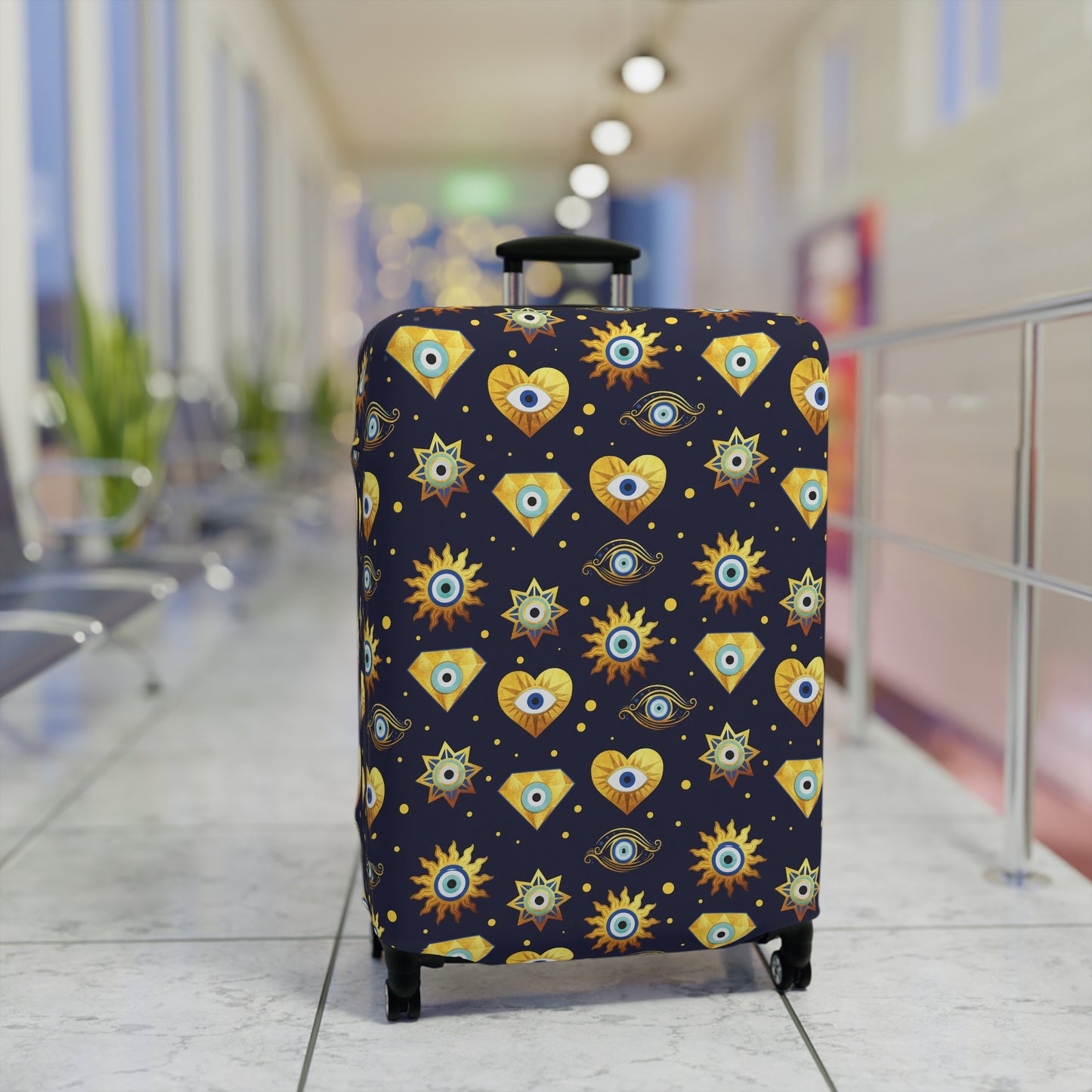 Evil Eye Luggage Cover - Evil Eye Suitcase Protector