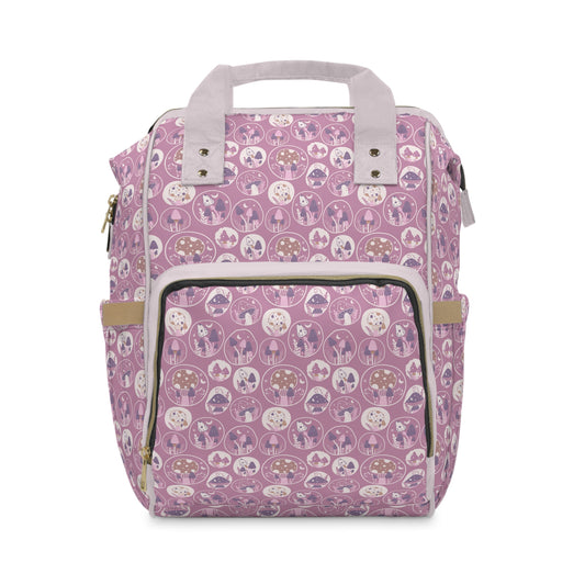 Magical Mushroom Diaper Backpack - Unique Nature-Inspired Nappy Bag for Eco-Conscious Parents, Organized & Multifunctional Baby Bag