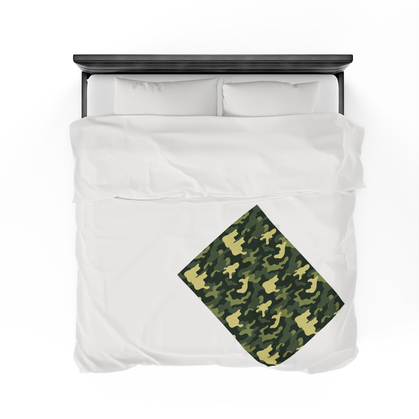 Camouflage Velveteen Plush Blanket | Soft, Rugged, Luxurious and Comforting | Available in Multiple Sizes