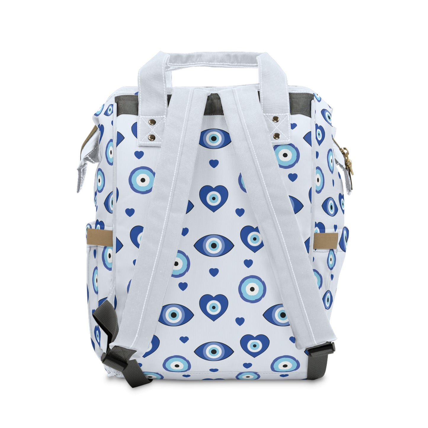 Evil Eye Diaper Backpack - Protective & Stylish Baby Bag with Evil Eye Motif, Multifunctional and Organized