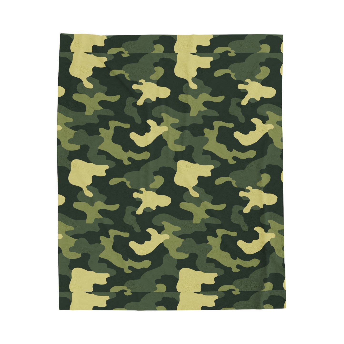 Camouflage Velveteen Plush Blanket | Soft, Rugged, Luxurious and Comforting | Available in Multiple Sizes