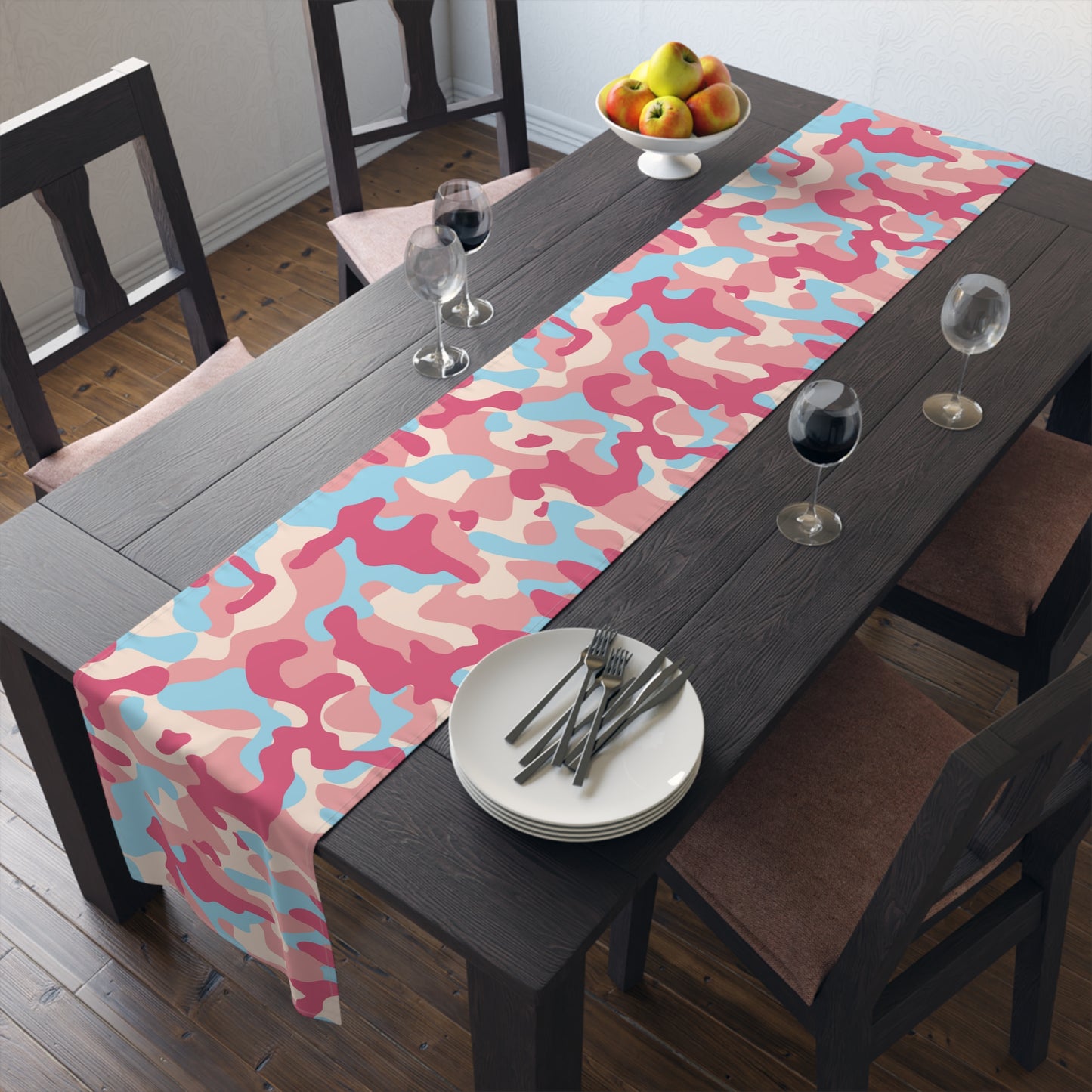 Camouflage Table Runner - Durable Cotton Twill or Polyester - Perfect for Outdoor Enthusiasts & Home Decor