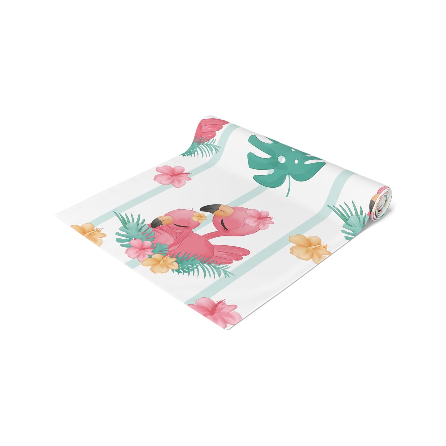 Flamingo Print Table Runner - Vibrant Elegance, Cotton Twill or Polyester - Perfect for Tropical Home Decor