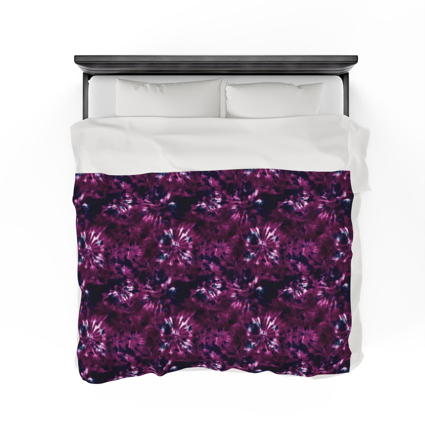 Tie Dye Velveteen Plush Blanket | Soft, Colorful, and Comforting | Available in Multiple Sizes