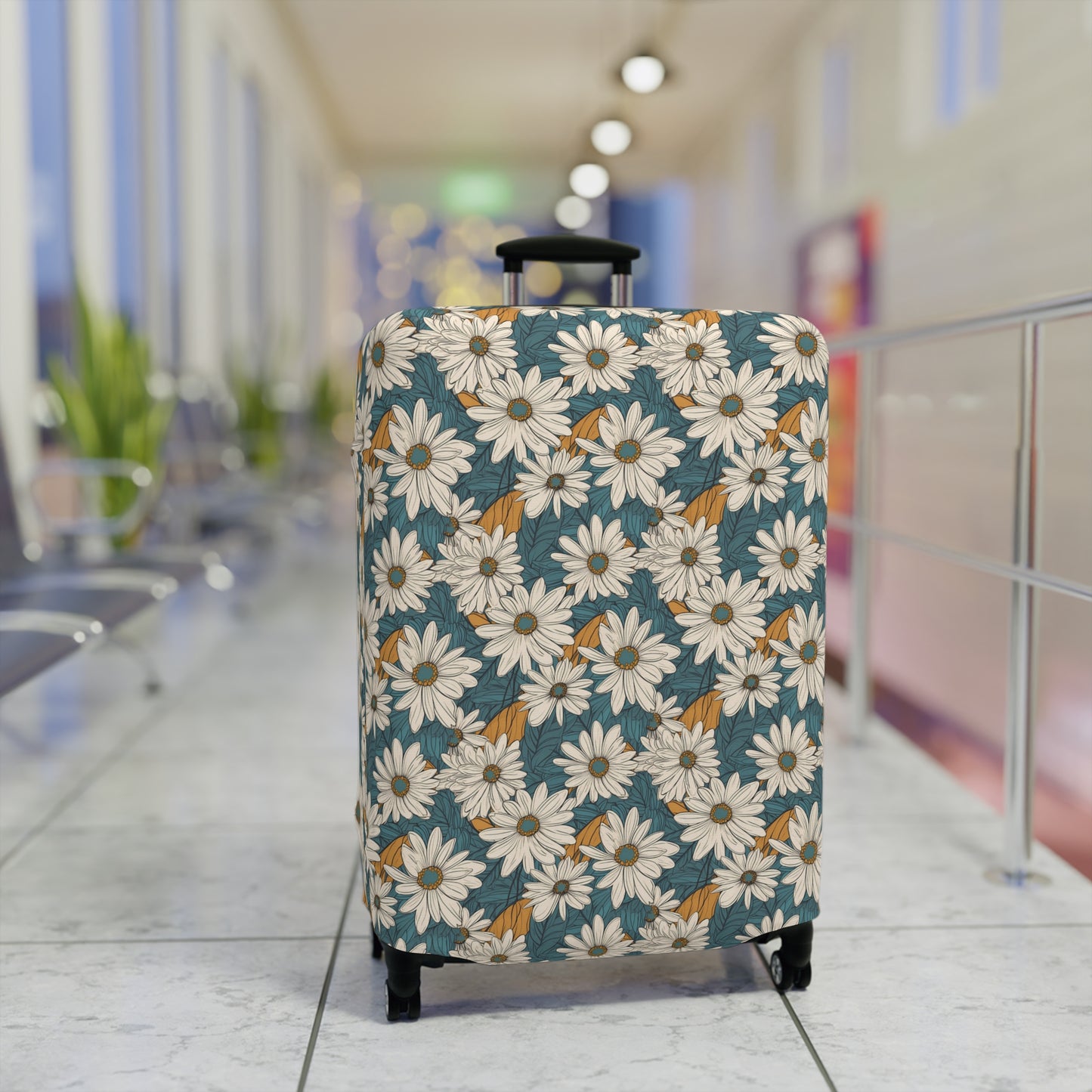 Daisy Luggage Cover - Daisy Floral Suitcase Protector