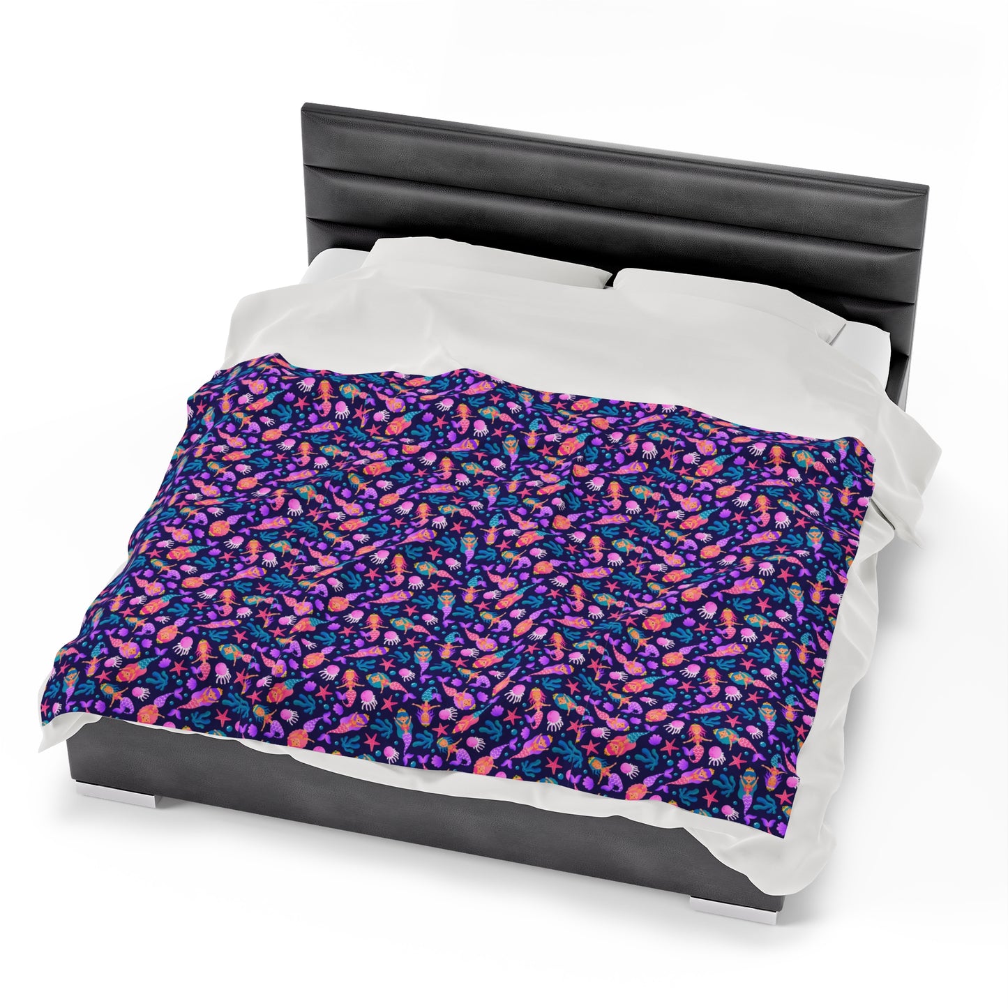 Mermaid Velveteen Plush Blanket | Soft, Mystical, Luxurious and Comforting | Available in Multiple Sizes