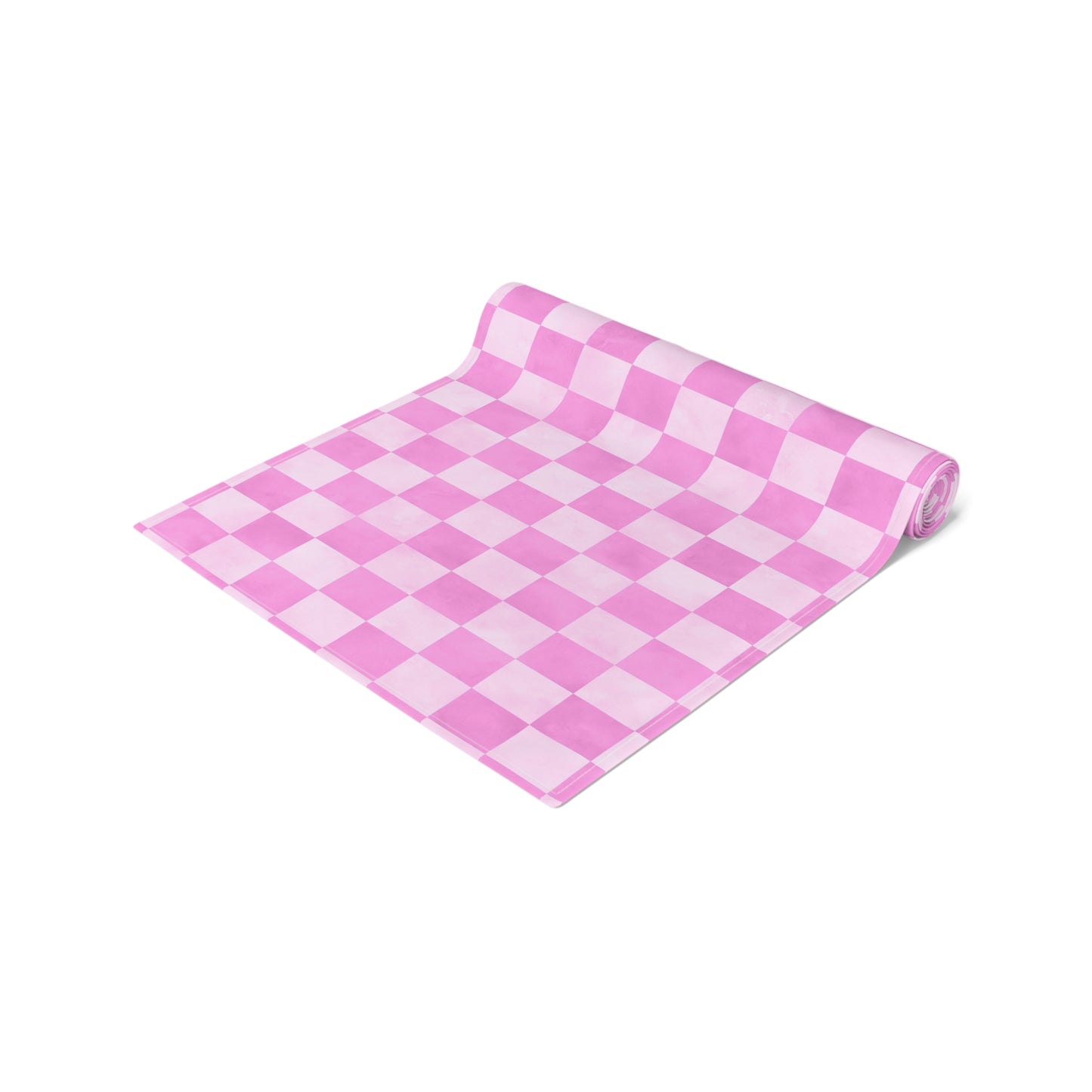 Pastel Checkered Table Runner - Soothing Playfulness, Cotton Twill or Polyester - Perfect for Refreshing & Modern Home Decor