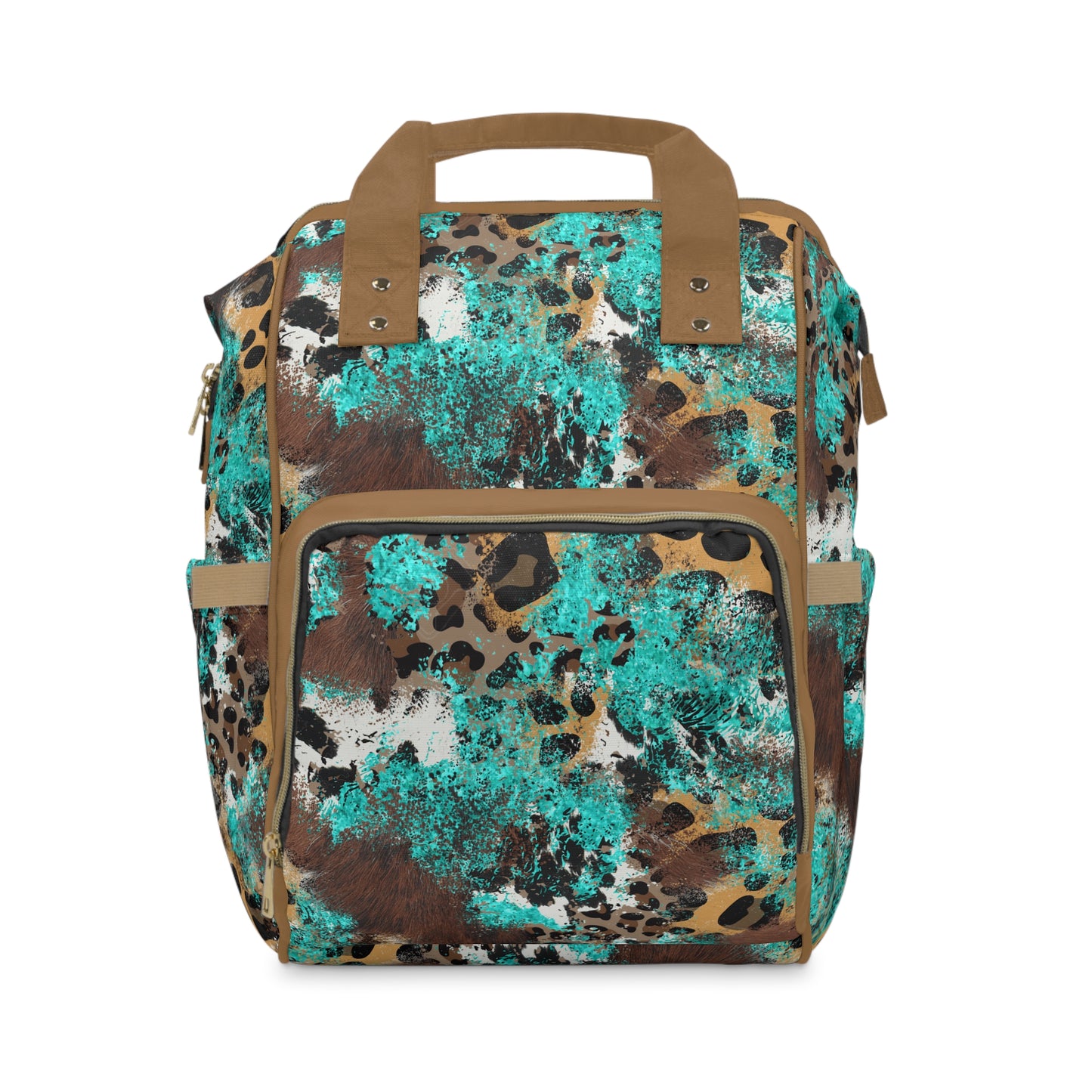 Cowhide Diaper Backpack - Chic & Durable Baby Bag with Genuine Cowhide Patterns, Perfect for Stylish Parents