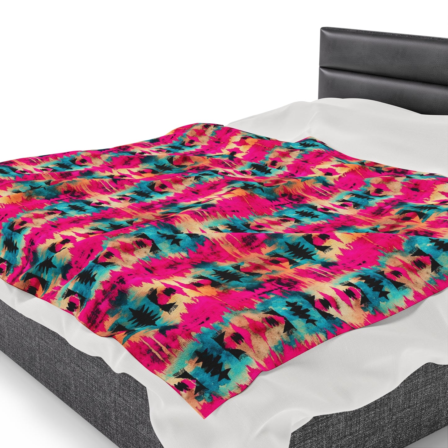 Aztec Velveteen Plush Blanket | Soft, Luxurious, Cultural, and Comforting | Available in Multiple Sizes