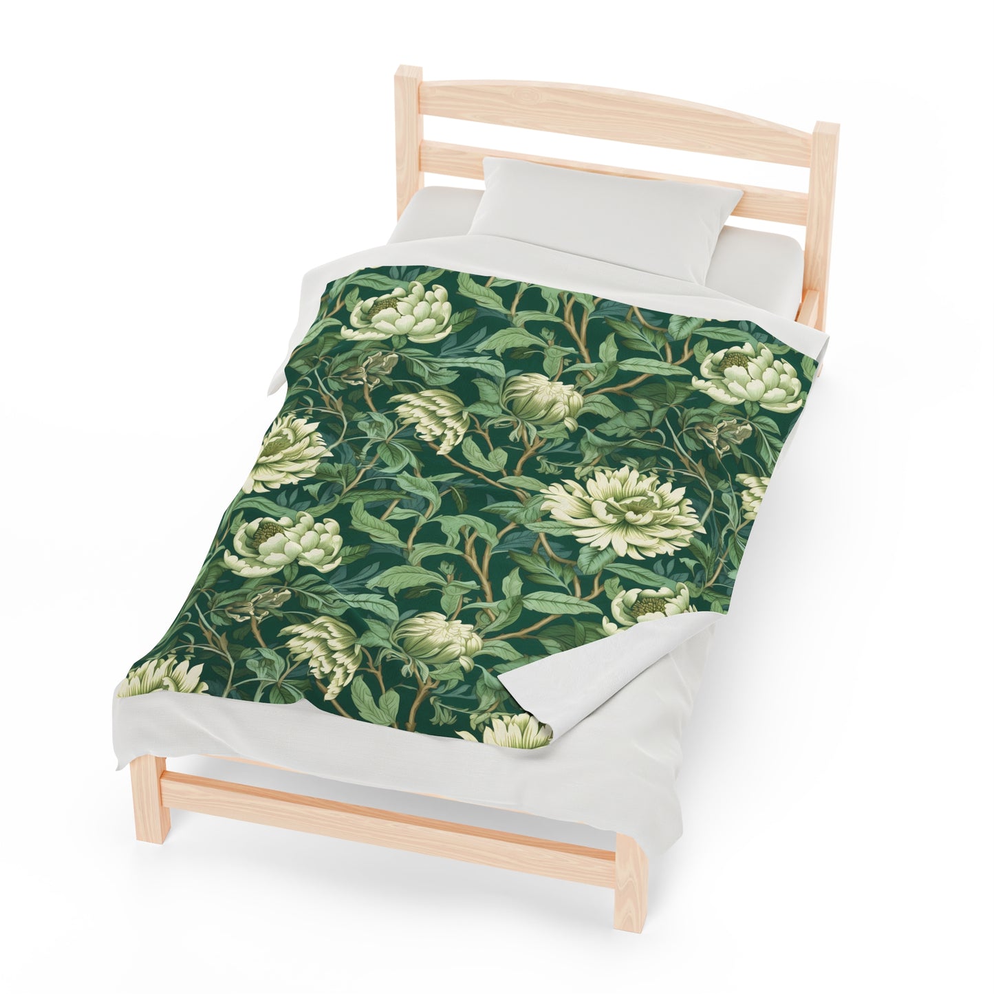 Chinoiserie Velveteen Plush Blanket | Soft, Elegant, Luxurious and Culturally Rich | Available in Multiple Sizes