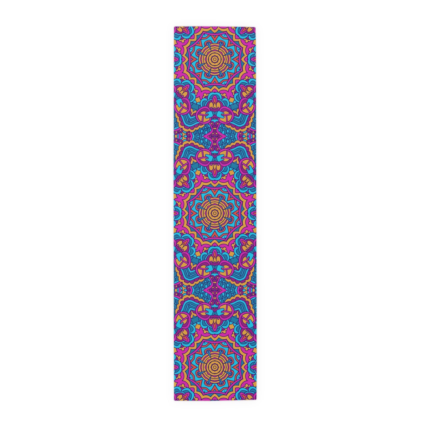 Mandala Print Table Runner - Intricate Patterns, Cotton Twill or Polyester - Ideal for Decorative Home Accents